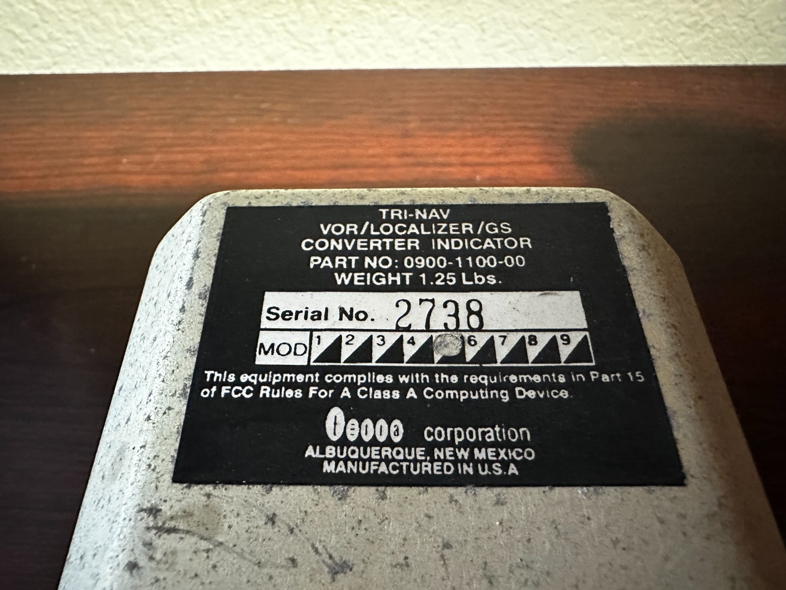 Terra Tri-Nav C VOR LOC GS indicator 0900-1100-00 guaranteed 30 days
