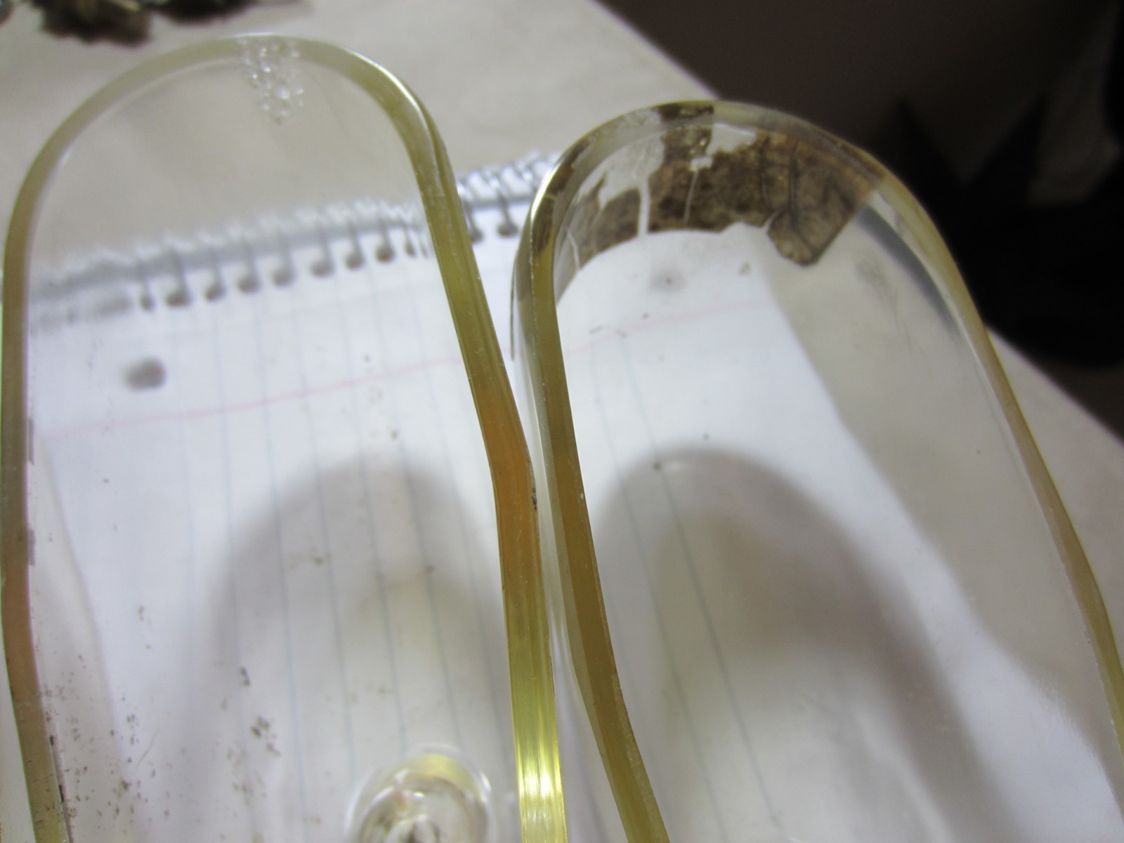 AIRCAFT LIGHT COVER CLEAR LOT OF 4 ALL HAVE CHIPPING IN FRONT