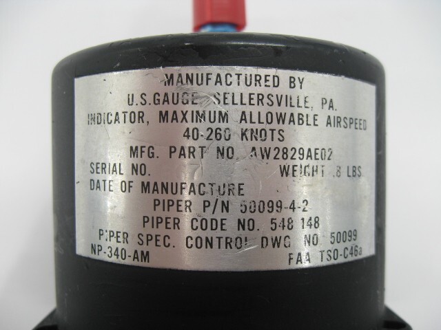U.S. Gauge AW2829AE02 Airspeed Indicator – 40-260 knots – Piper Cheyenne II