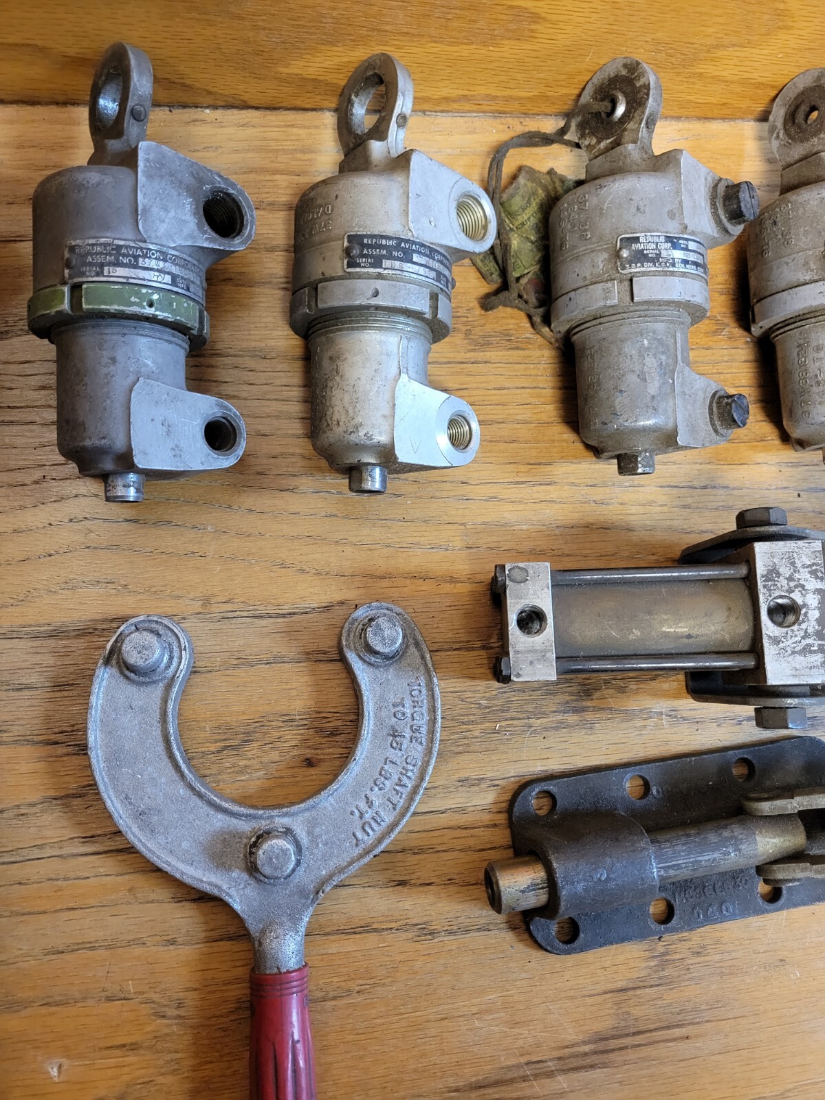 Vintage aircraft parts lot hydraulic aviation tool Carr Lane, Rexroth.