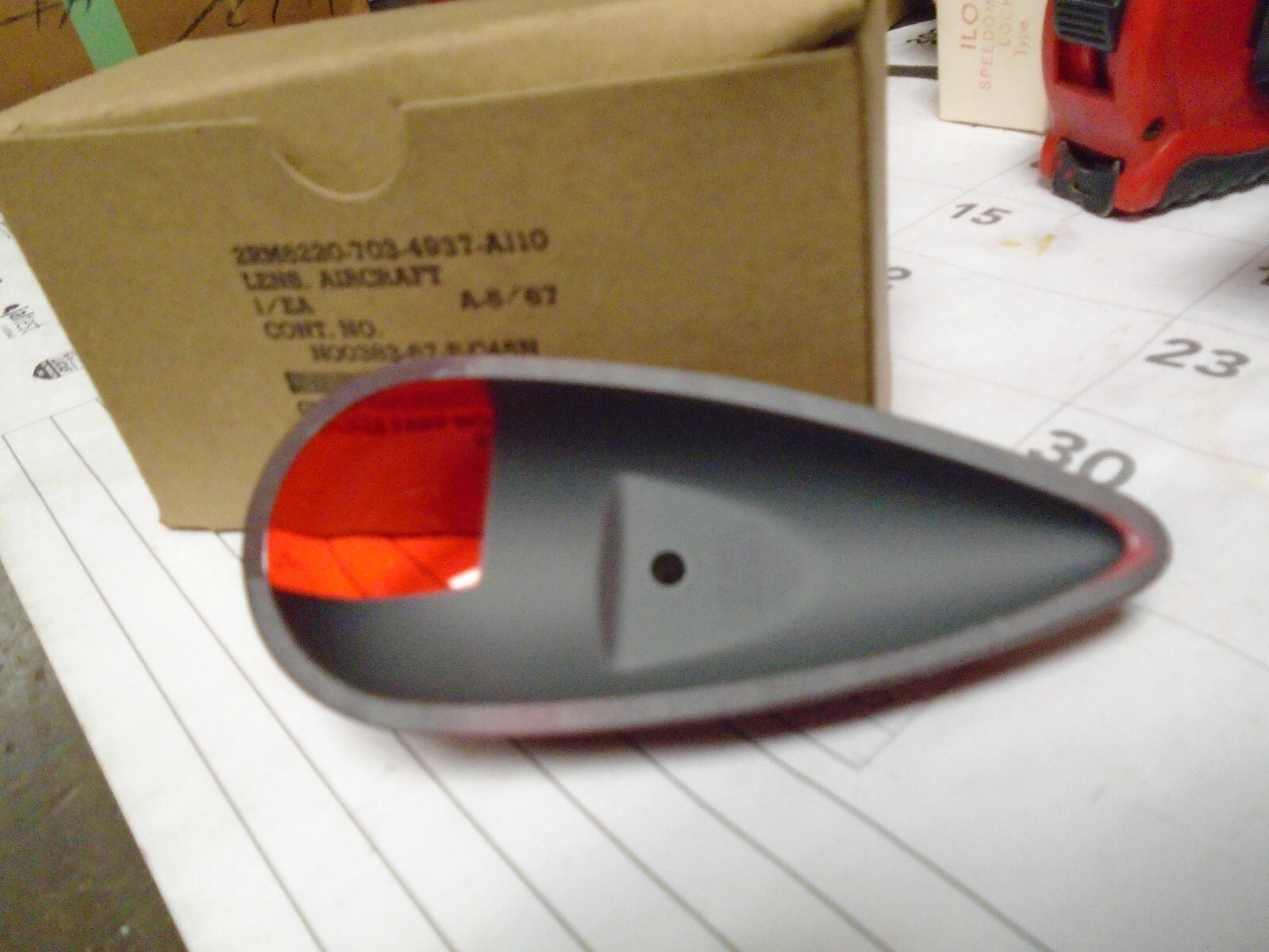 grimes aircraft nav lens red p/n 23468-1