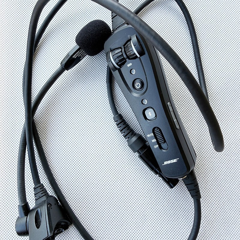 Bose A20 Bluetooth Control Module Triple Cable Boom Mic LEMO 6 Pin Plug