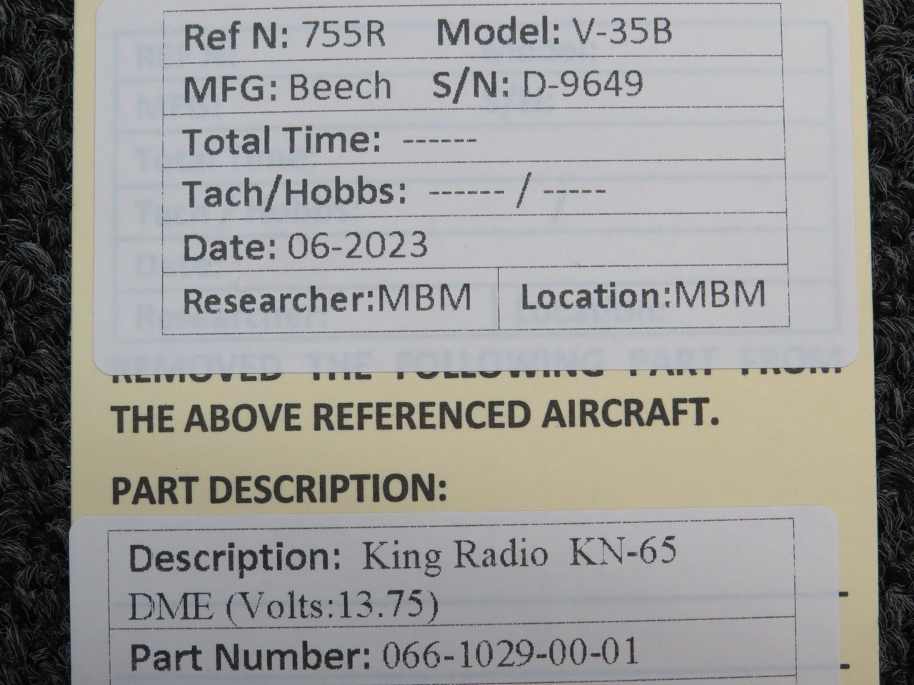 066-1029-00-01 King Radio KN-65 DME Unit (Volts: 14 or 28)