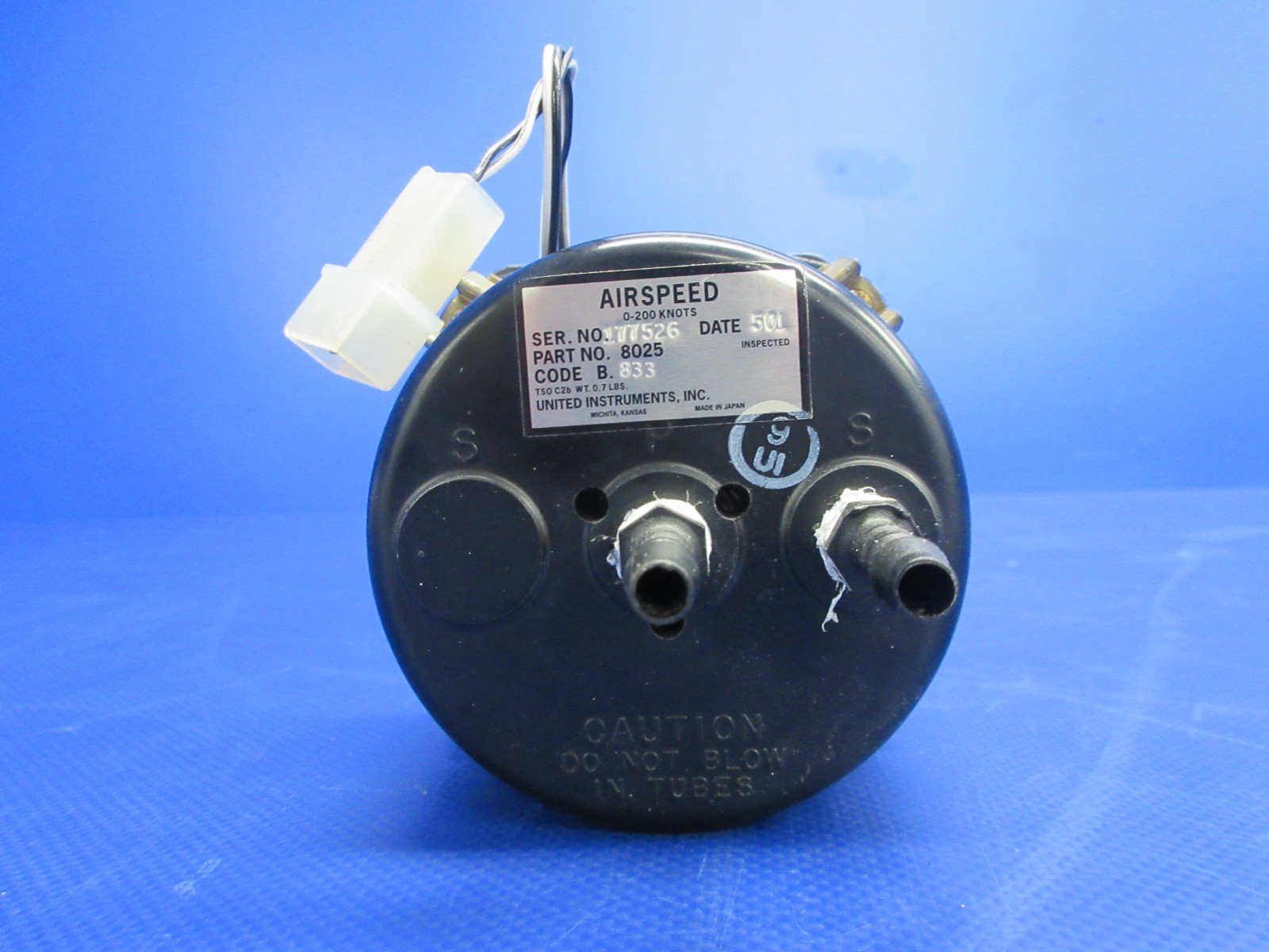 Diamond DA-40 United Instruments Airspeed Indicator P/N 8025 WARRANTY (0626-848)