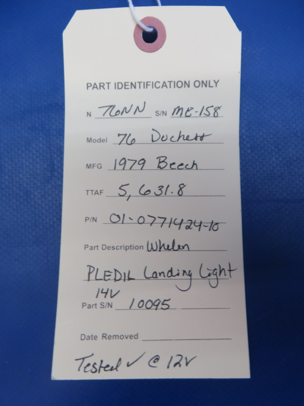 Beech 76 Duchess Whelen PLED1L Landing Light 14v 01-0771424-10 TESTED (0226-207)