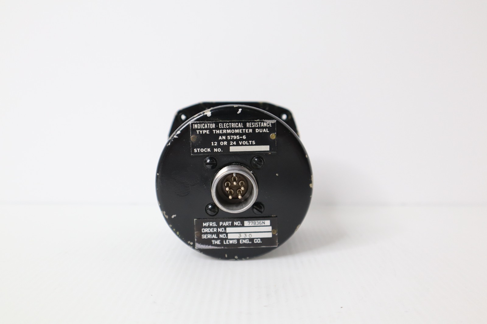 Lewis Engineering 77B36N Dual Temperature Indicator AN5795-6 (12 or 24 VDC)