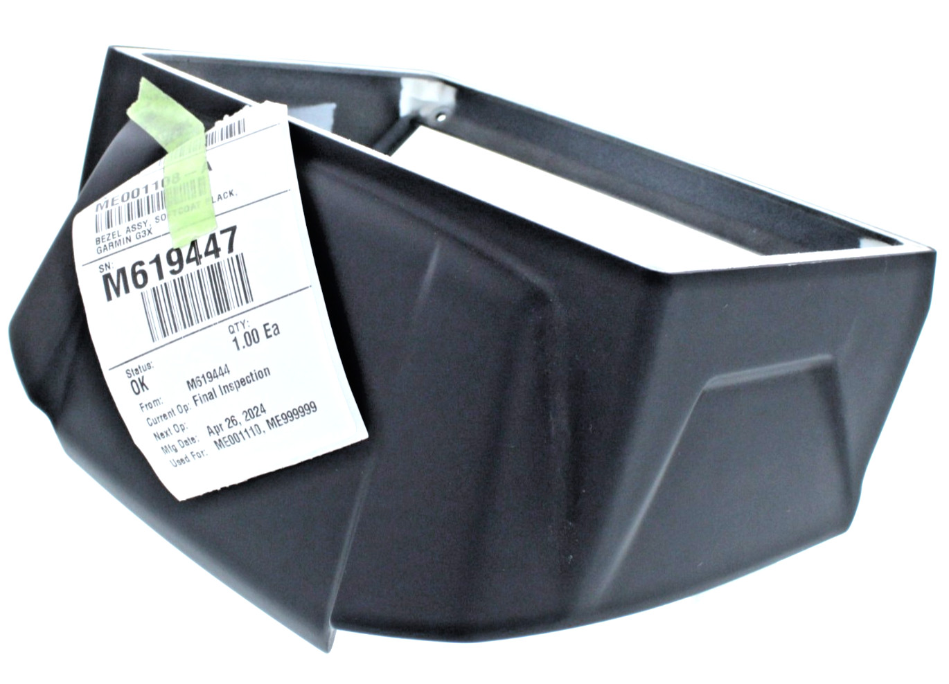 Genuine ICON A5 Bezel Assy, Softcoat black for Garmin G3X OEM Interior ME001108