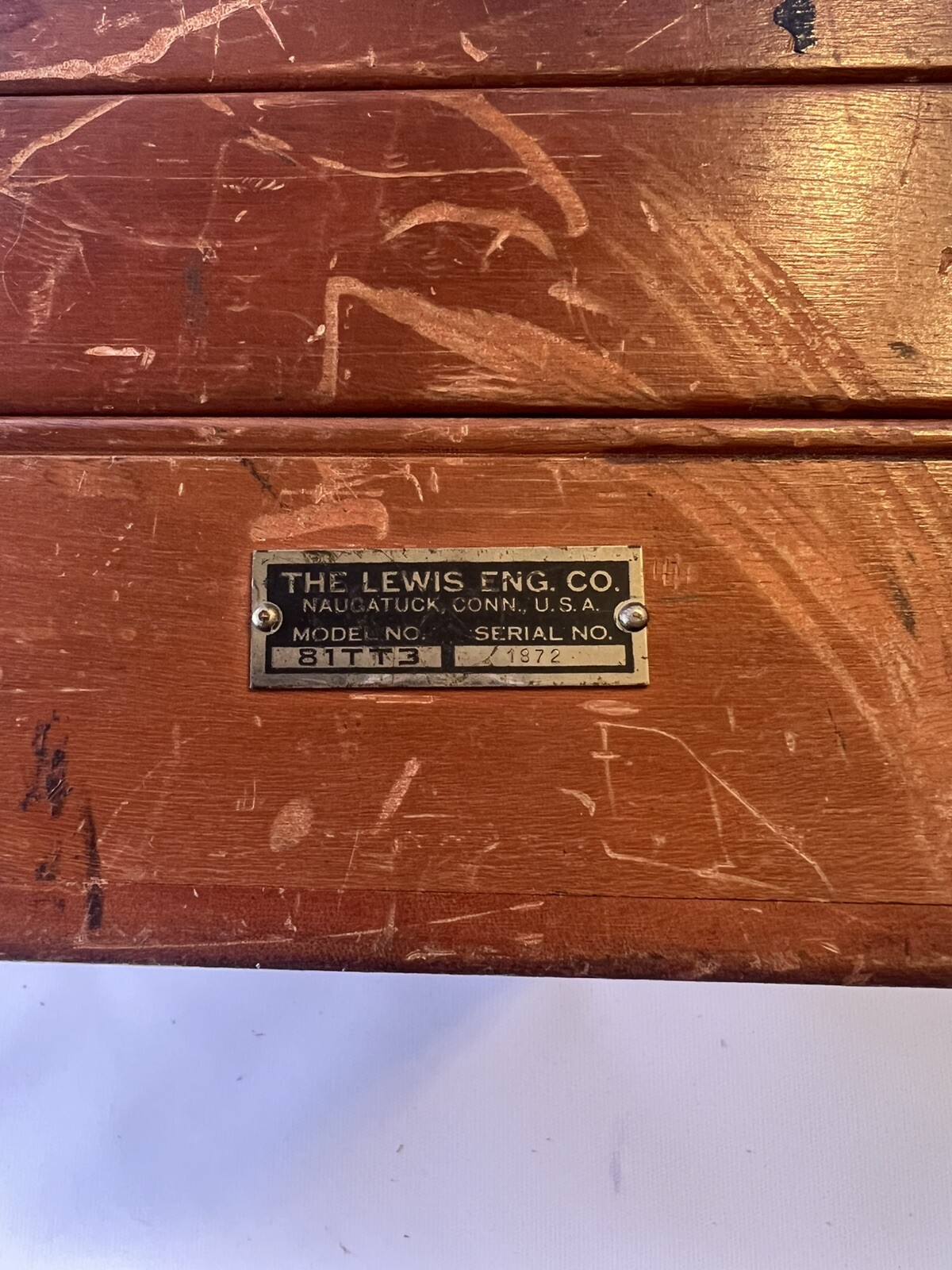 The Lewis Engine Co. Airplane VINTAGE Thermometer Tester Weston 81TT3 1872