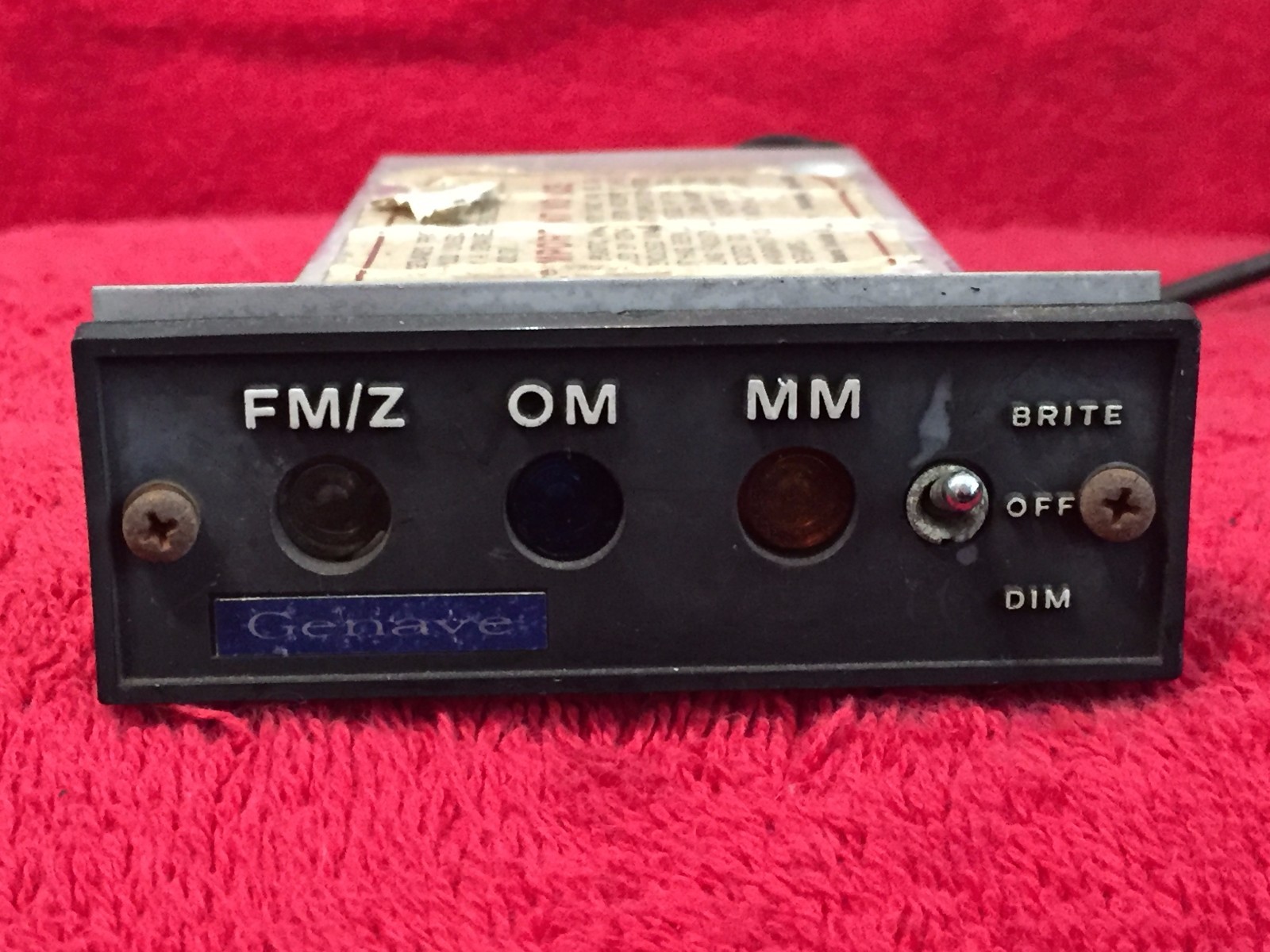 GENAVE DELTA 303 MARKER BEACON RECEIVER WITH CONNECTOR