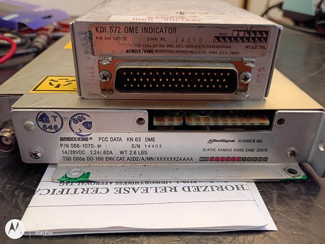 BENDIX KING KN 63 DME W/ 8130 PN: 066-1070-01