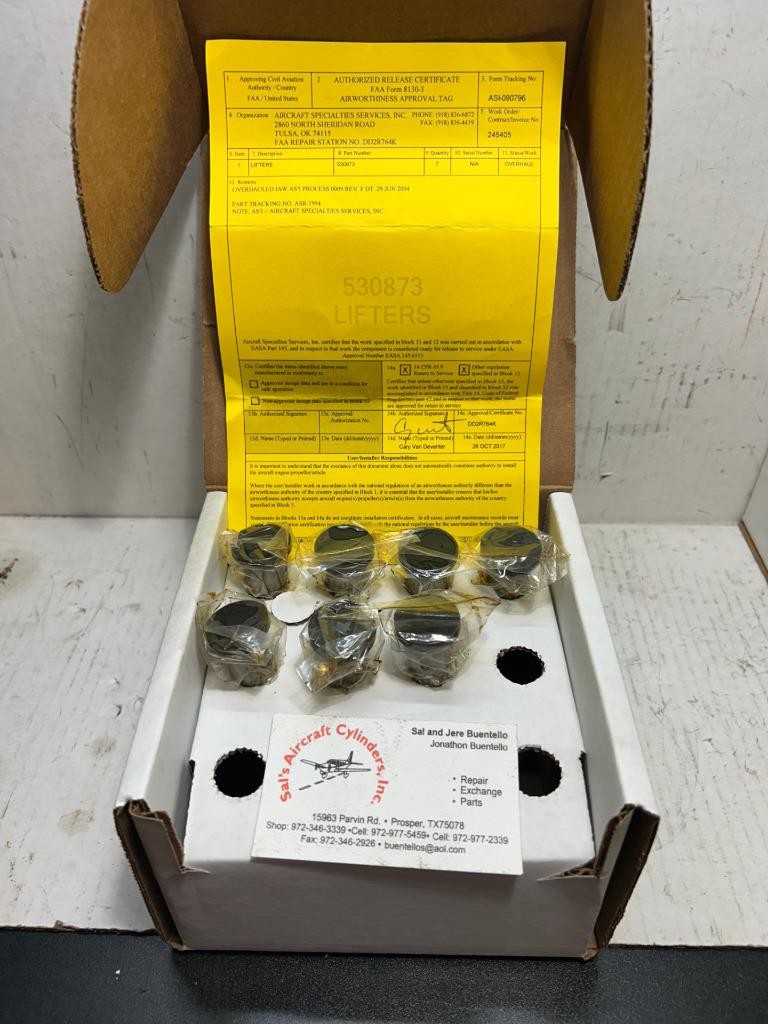 Certified Continental TCM O-200/O-300 Tappet Body Lifter P/N: 530873