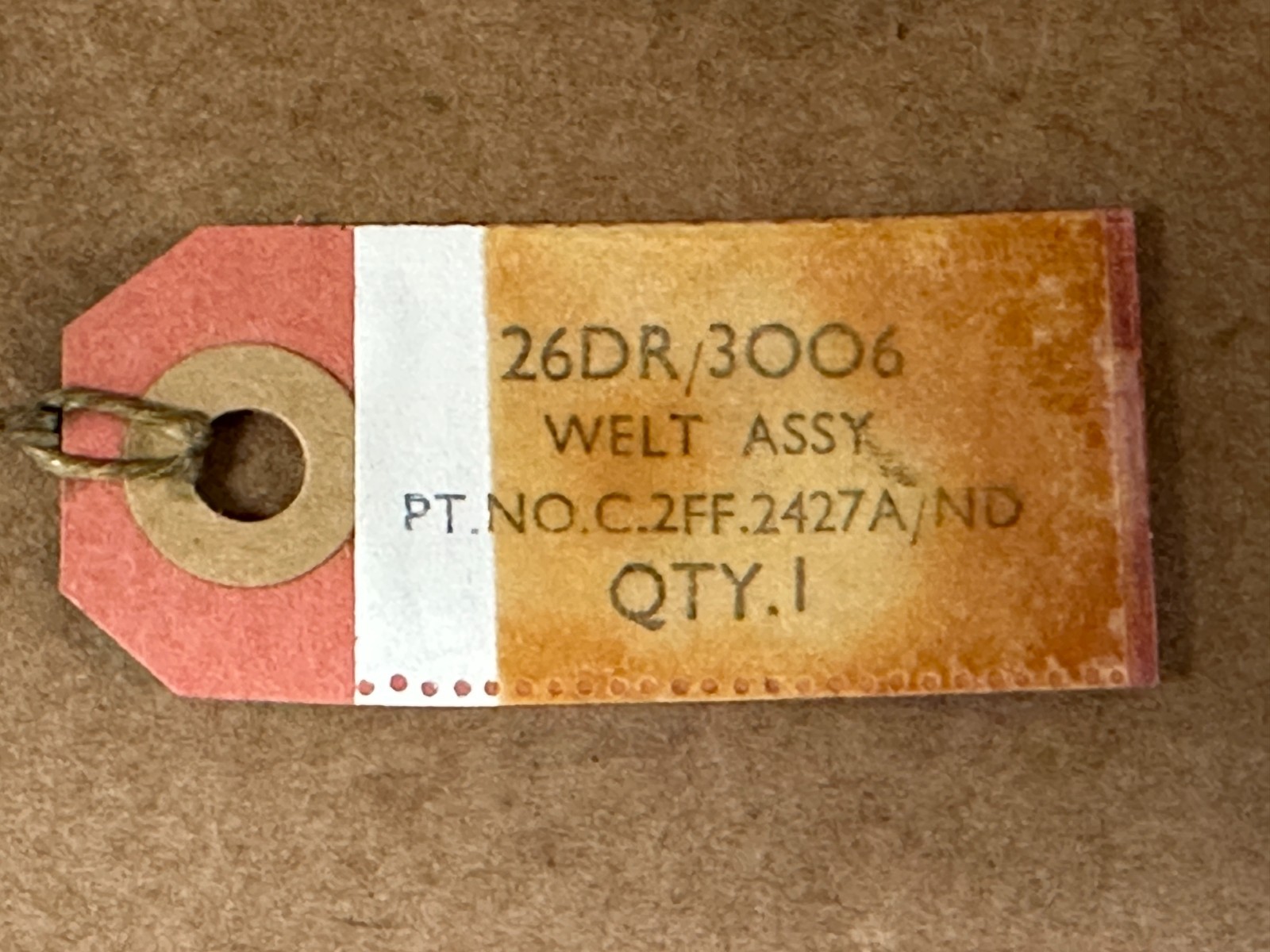 DeHavilland DHC-2 Beaver Welt Assembly P/N C2FF2427ND New