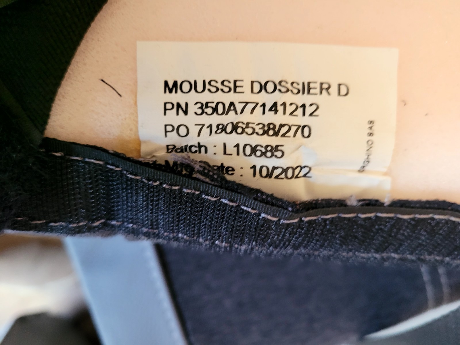 Airbus Helicopter PASSENGER Seat AS350 77141210 350A77141212 H125 H130 350A 355