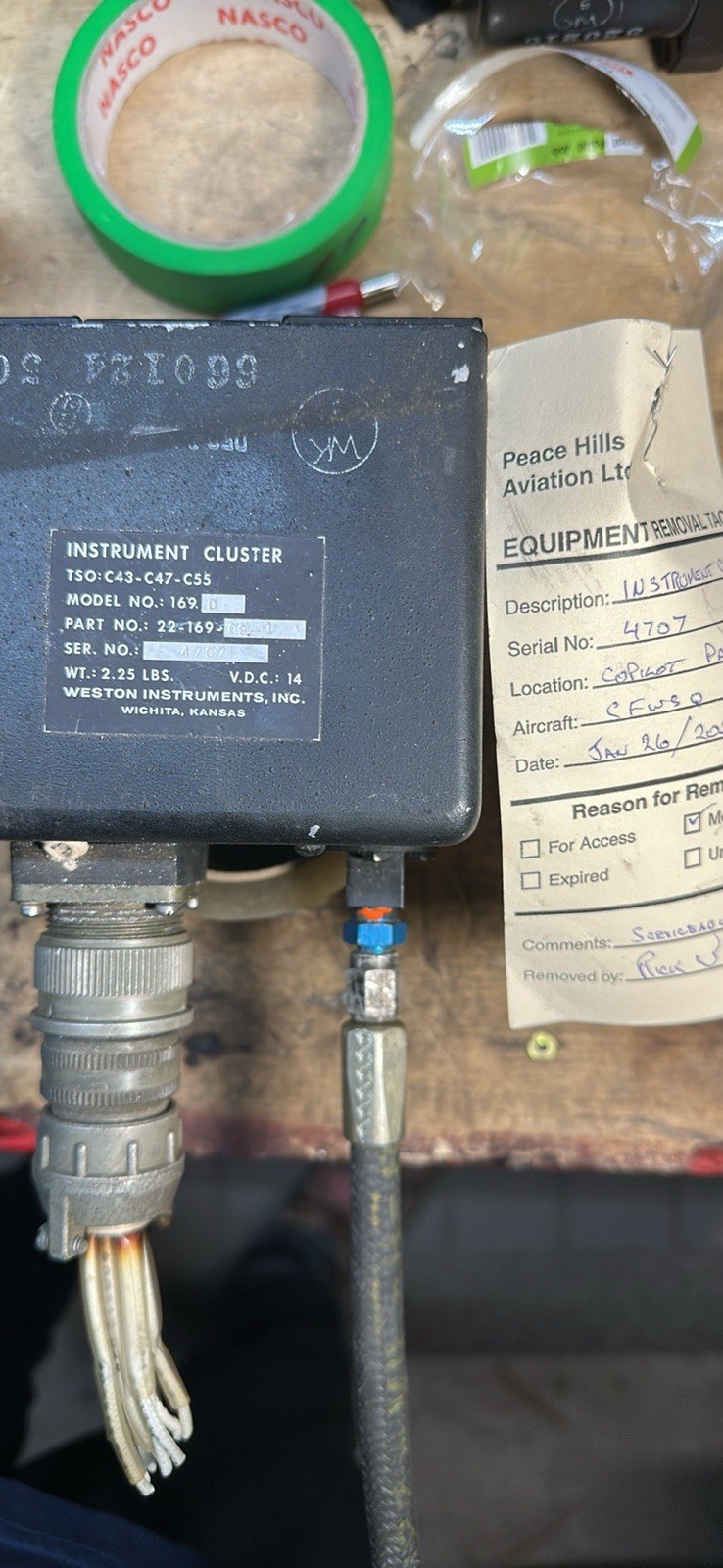 Mooney M20 Aircraft Engine Instrument Cluster