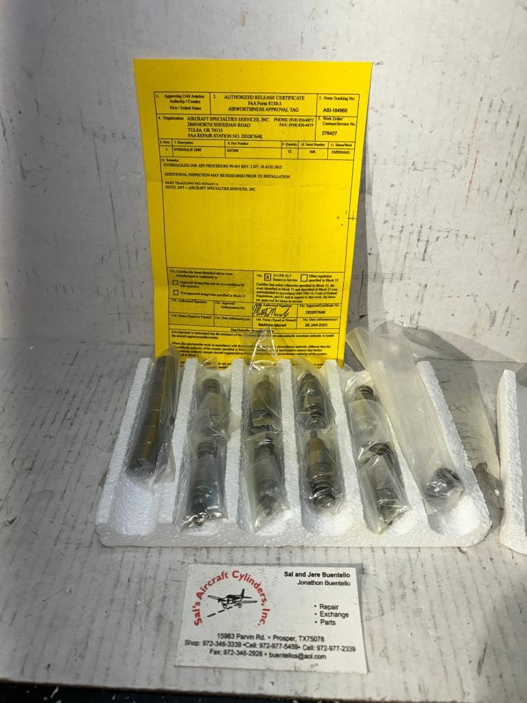 Certified (8) TCM Continental C85 O-200 O-300 637269 Hydraulic Units Caps w/8130