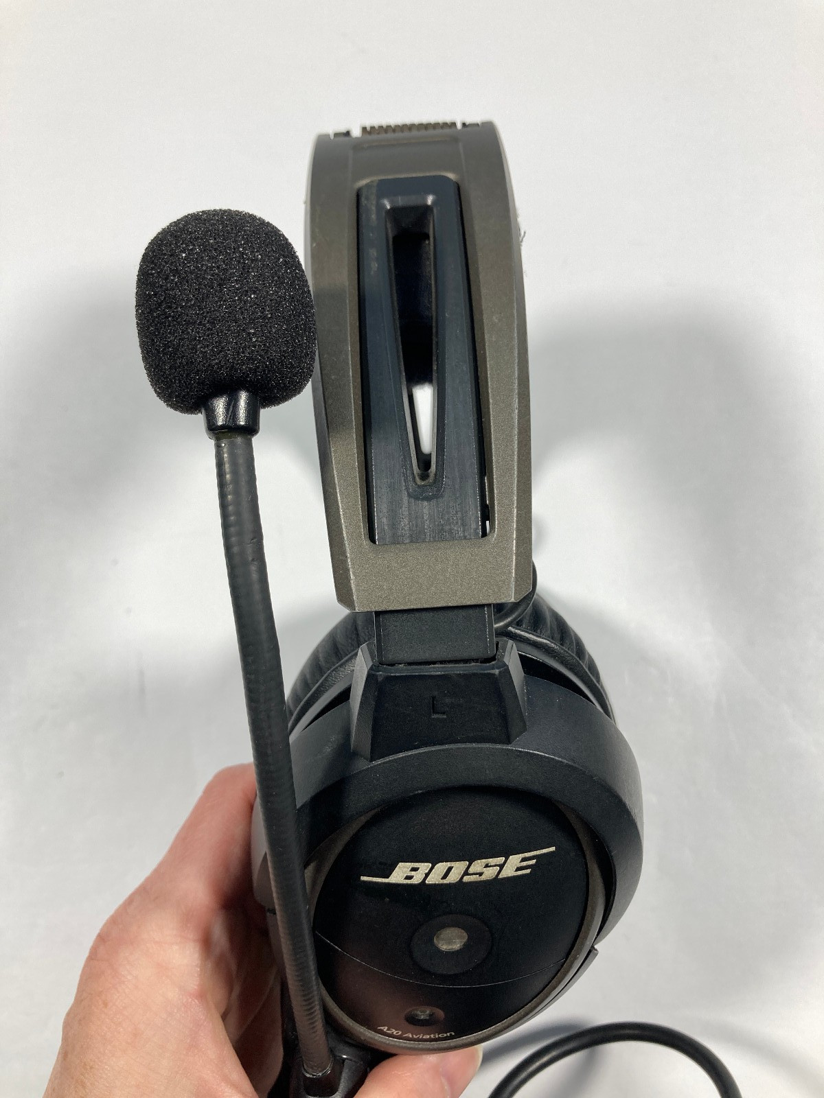Bose A20 Aviation Headset w/Helicopter u174 Plug and Soft Case- Used Cond. READ