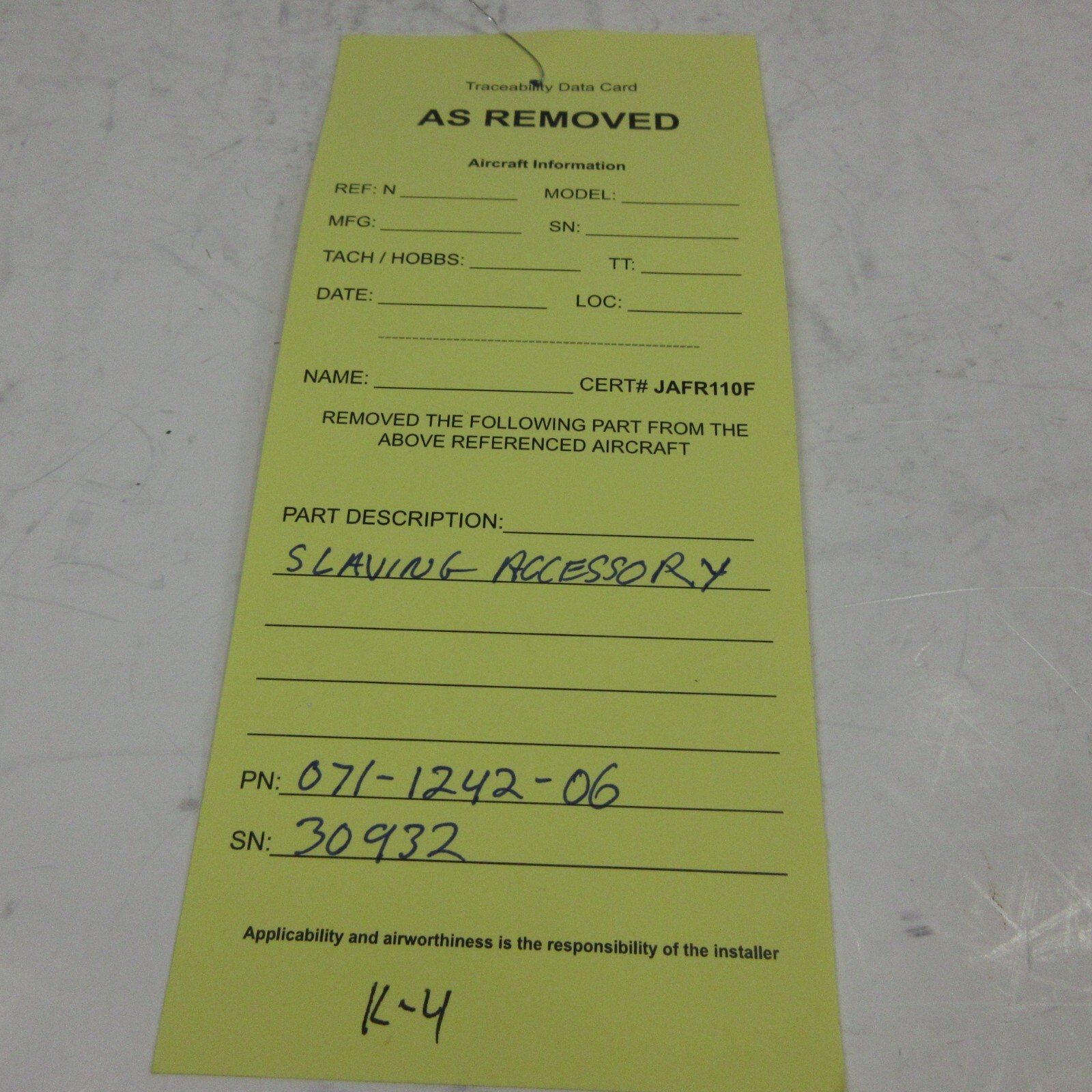 KA 51B Slaving Accessory Bendix King 071-1242-06