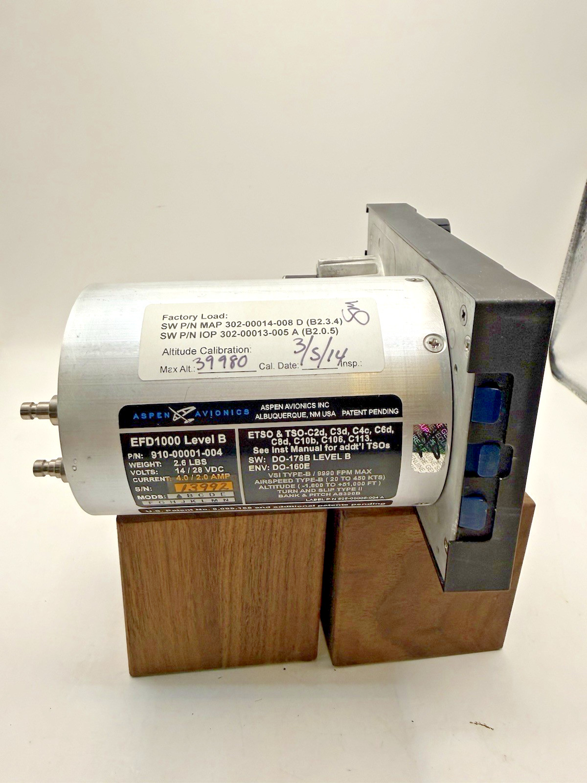 Aspen EFD 1000 level B P/N 910-00001-004 NEW OLD STOCK