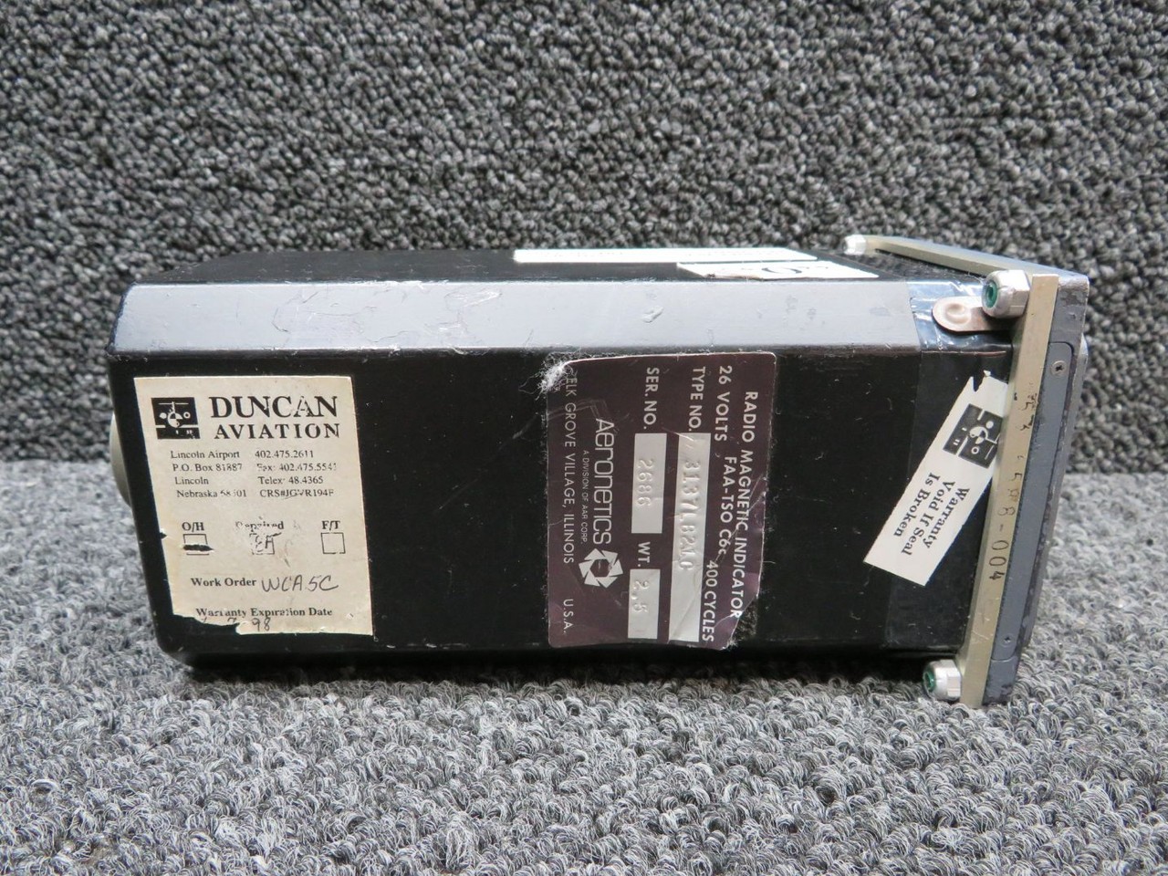 3137LB21C Aeronetics Radio Magnetic Indicator w Mods (Volts: 26)