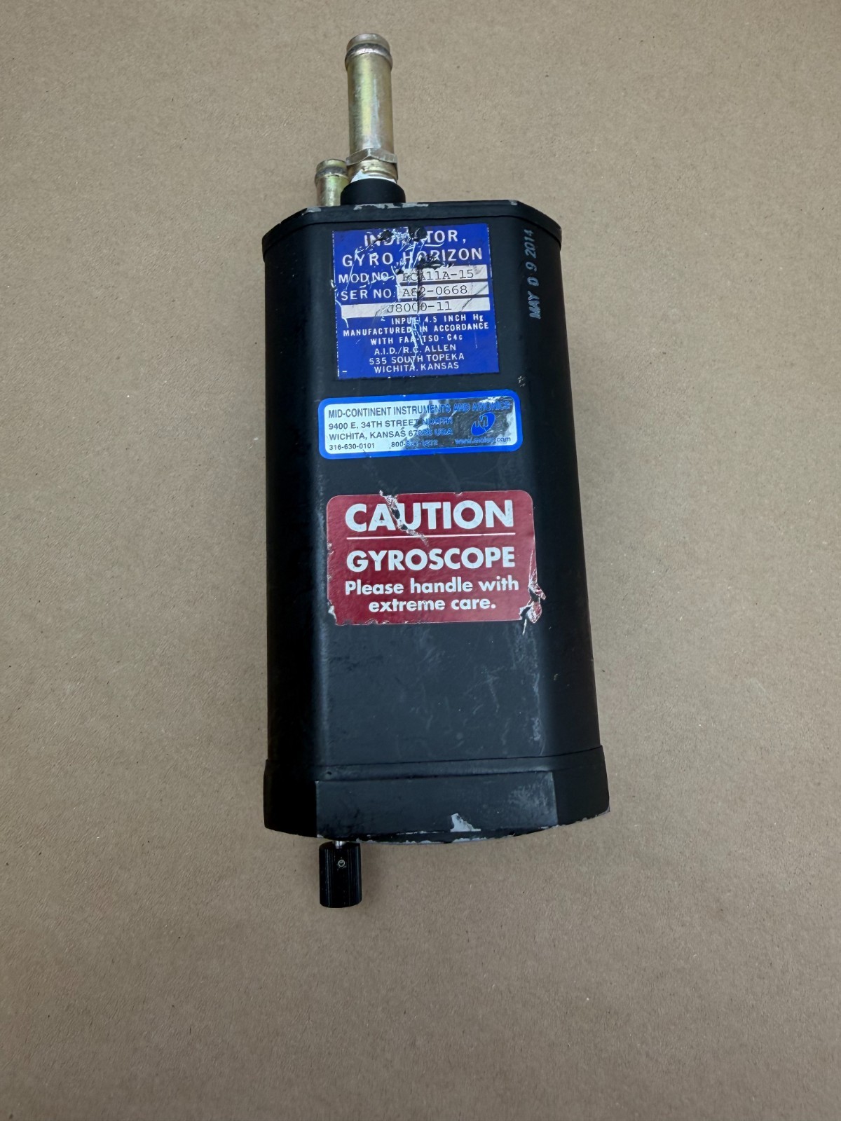 RC Allen J8000-1 Directional Gyro Indicator P/N: RCA11A-15 (0009D)