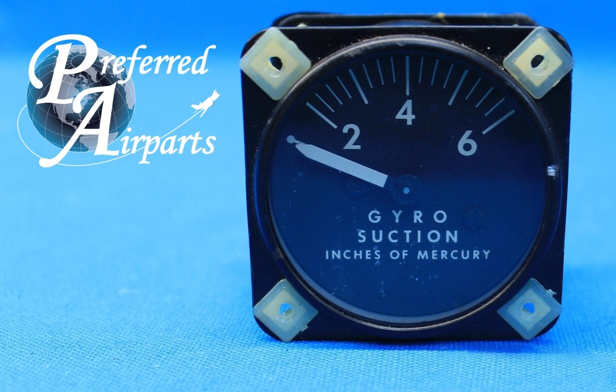 Clean Used Airbourne Mfg Co Aircraft Gyro Suction Gauge P/N 1G10-1 (18219)