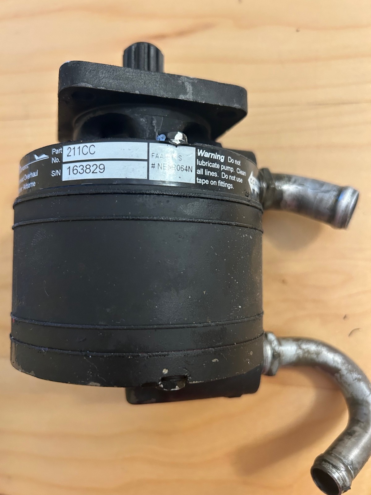 211CC Piper Airborne Dry Air Pump Assembly
