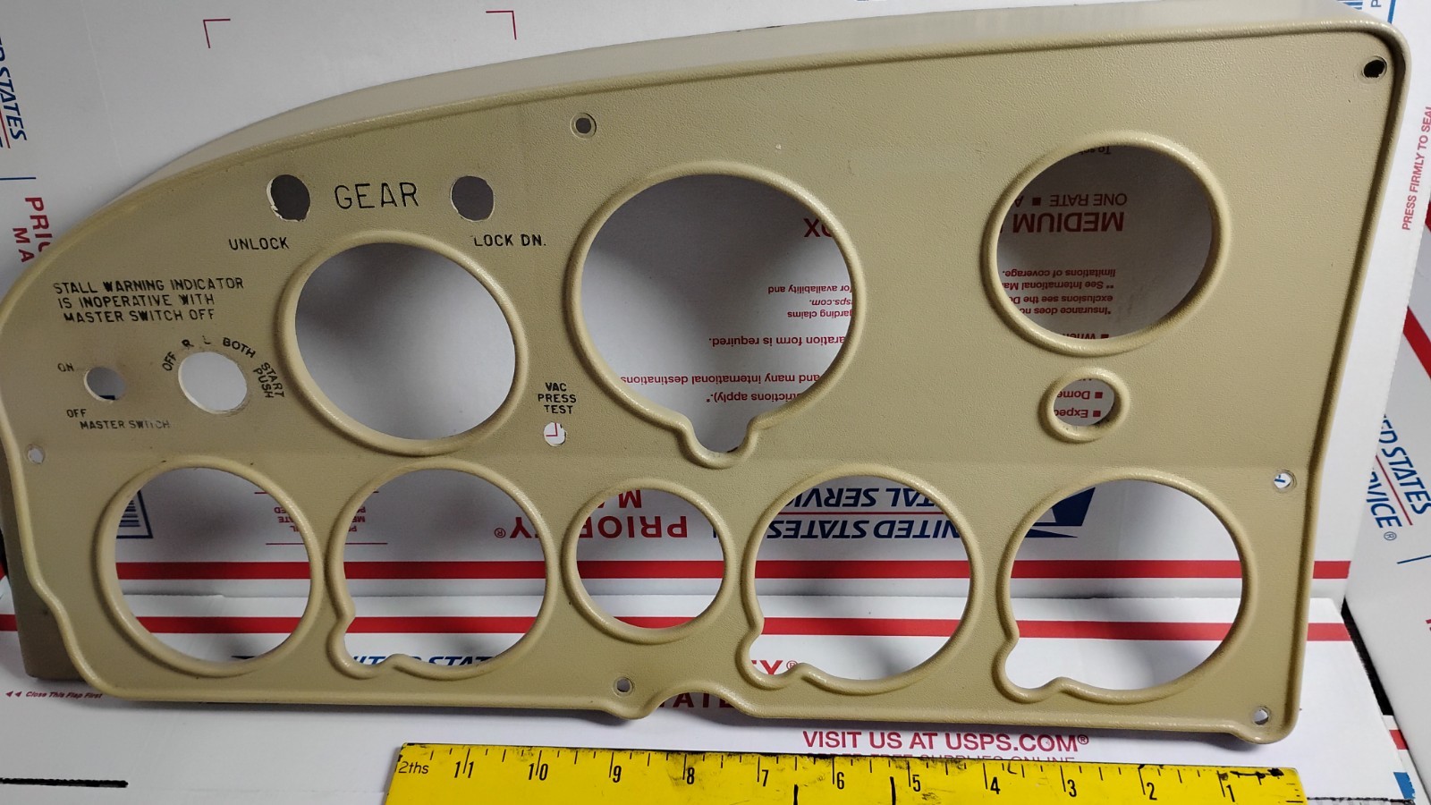 Mooney M20 Flight Instrument Panel Cover Assy P/N 820001 AIRCRAFT AVIATION USA