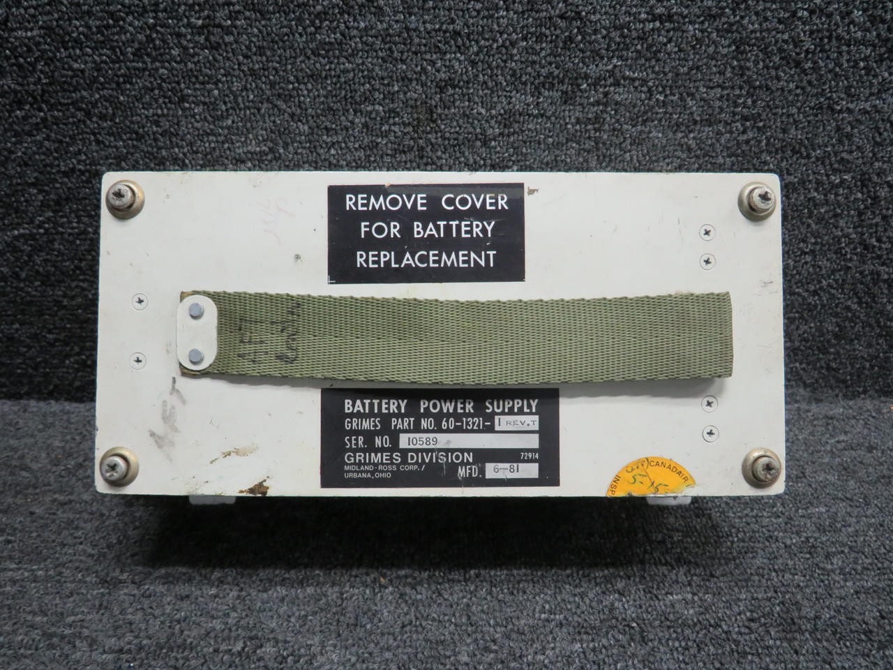 60-1321-1 Grimes Emergency Battery Power Supply