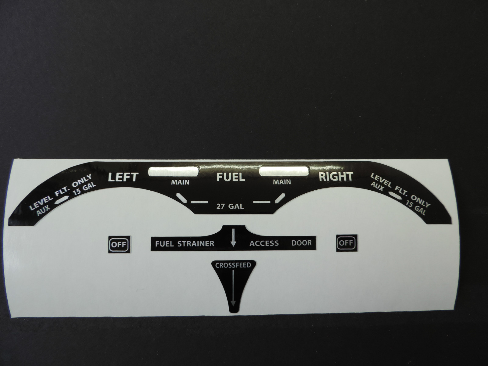 PIPER PA 39 TWIN COMANCHE FUEL PANEL PLACARDS 5 PIECES WITH TIP TANKS