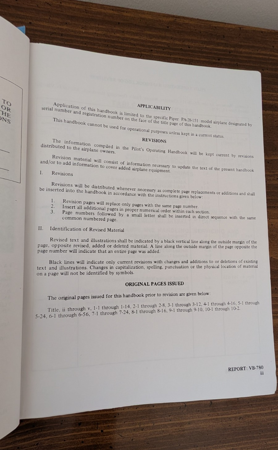 Piper Cherokee Warrior PA-28-151 Pilot’s Information Manual