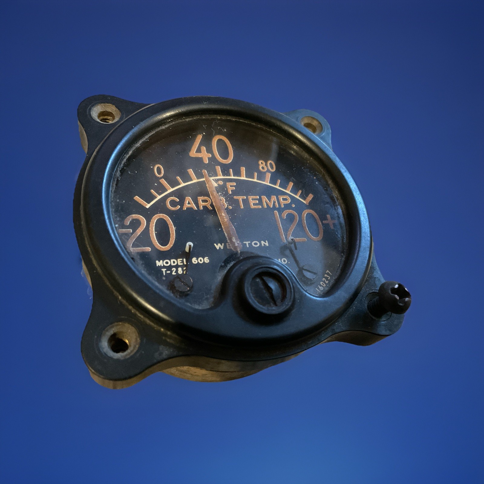 Vintage WW2 Weston Model 606 Carburetor Temperature Gauge Indicater Type 240-A