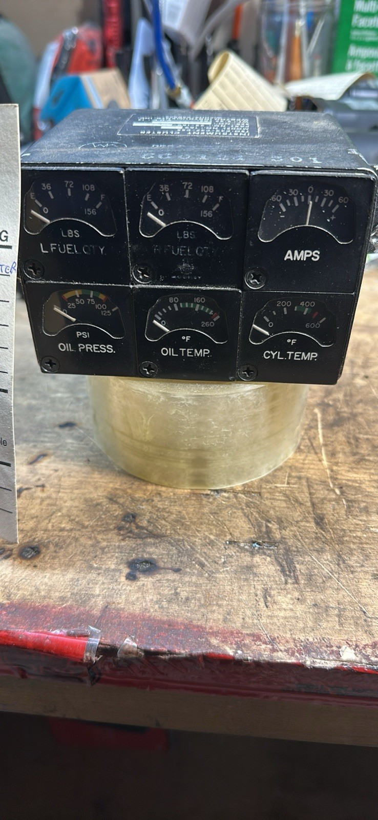 Mooney M20 Aircraft Engine Instrument Cluster