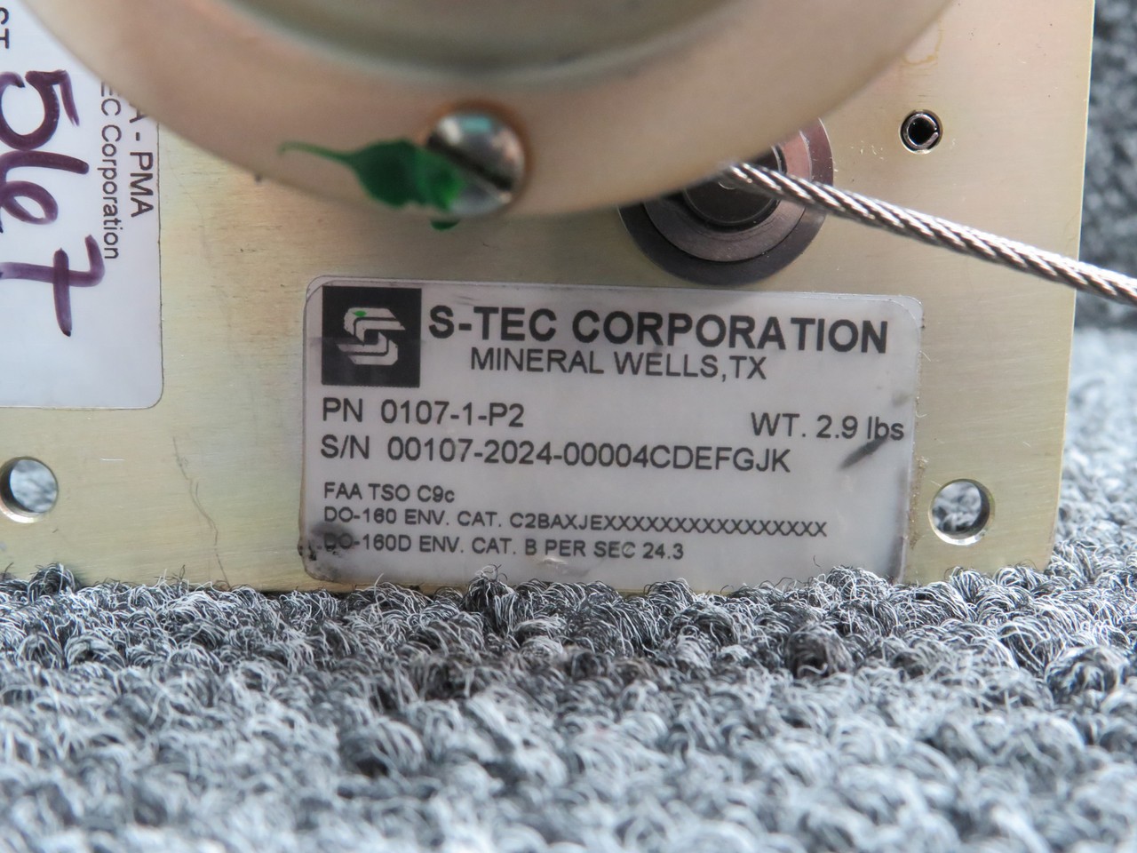 0107-1-P2 S-Tec Autopilot Pitch Servo Assembly (Volts: 14)