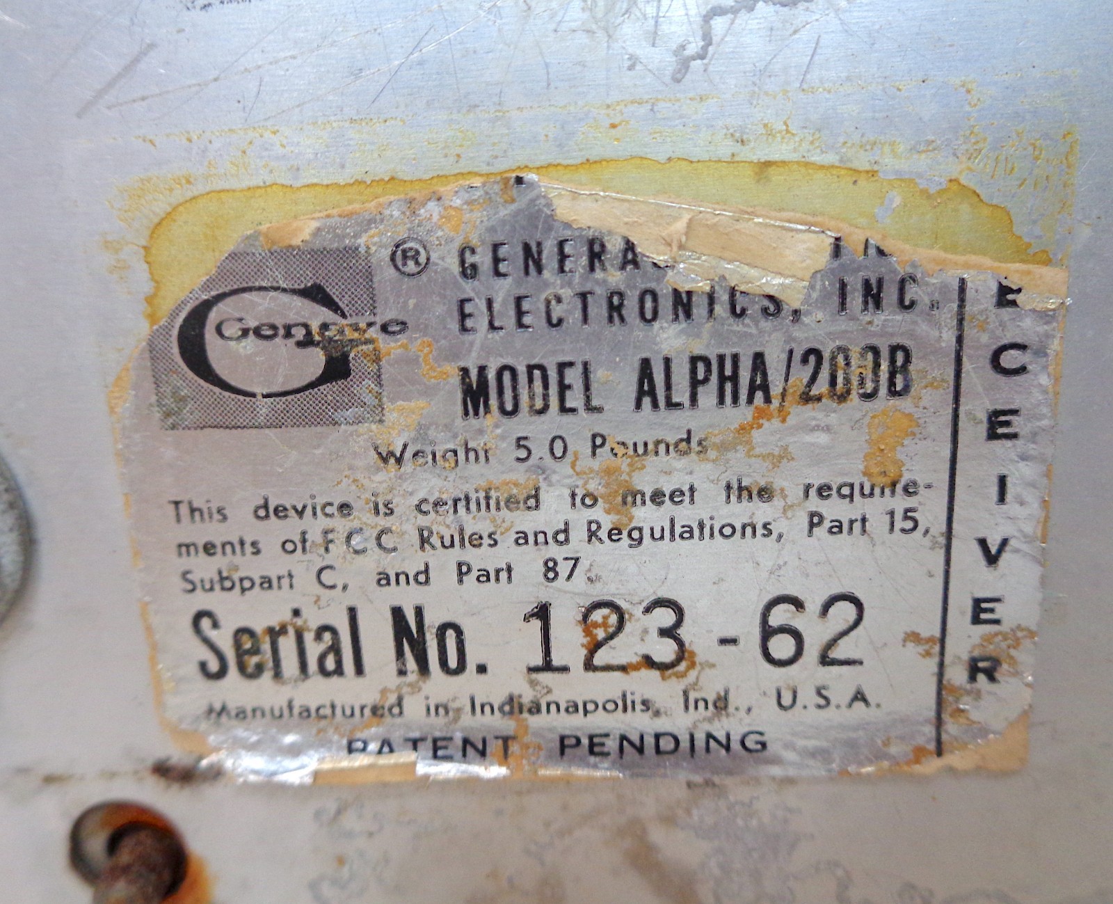Genave Alpha/200B Nav/Com Radio Receiver