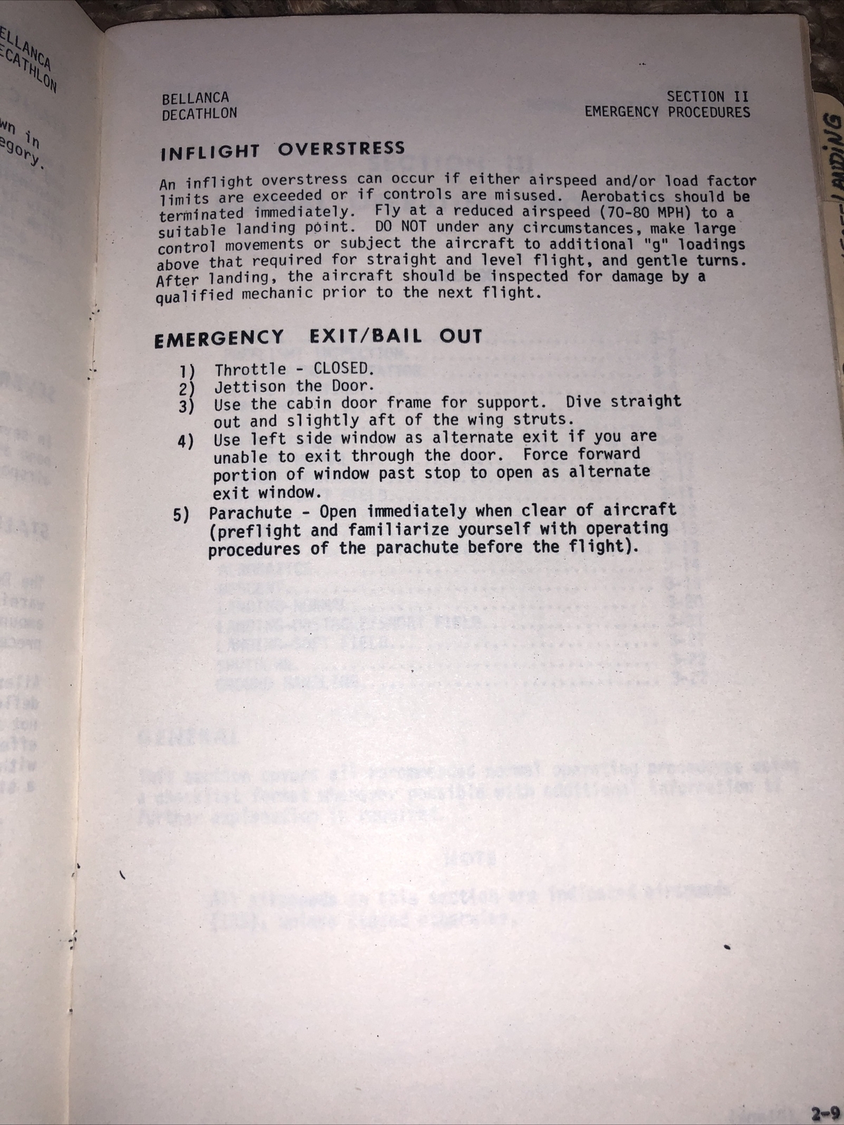 Bellanca Pilot’s Operating Manual for Decathlon 1978-1980 series super corporat