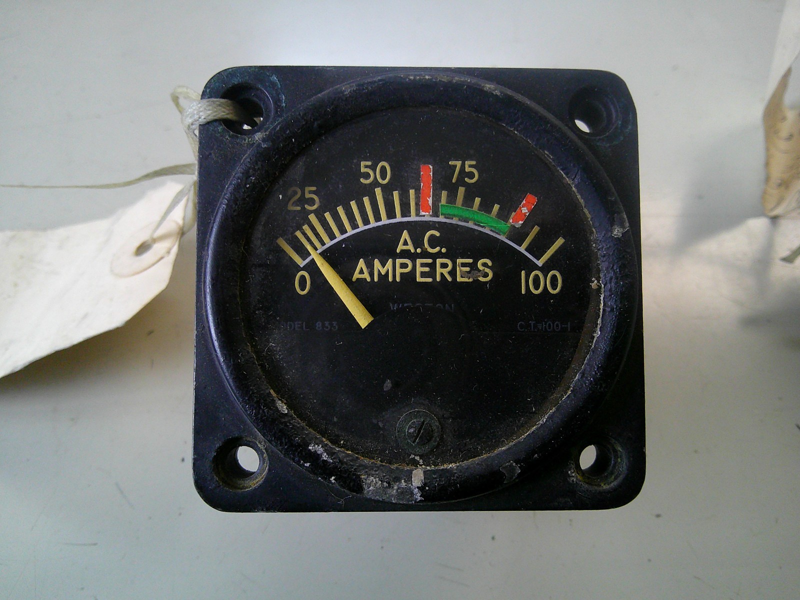 1 EA USED WESTON INSTRUMENTS AMMETER P/N: 135801