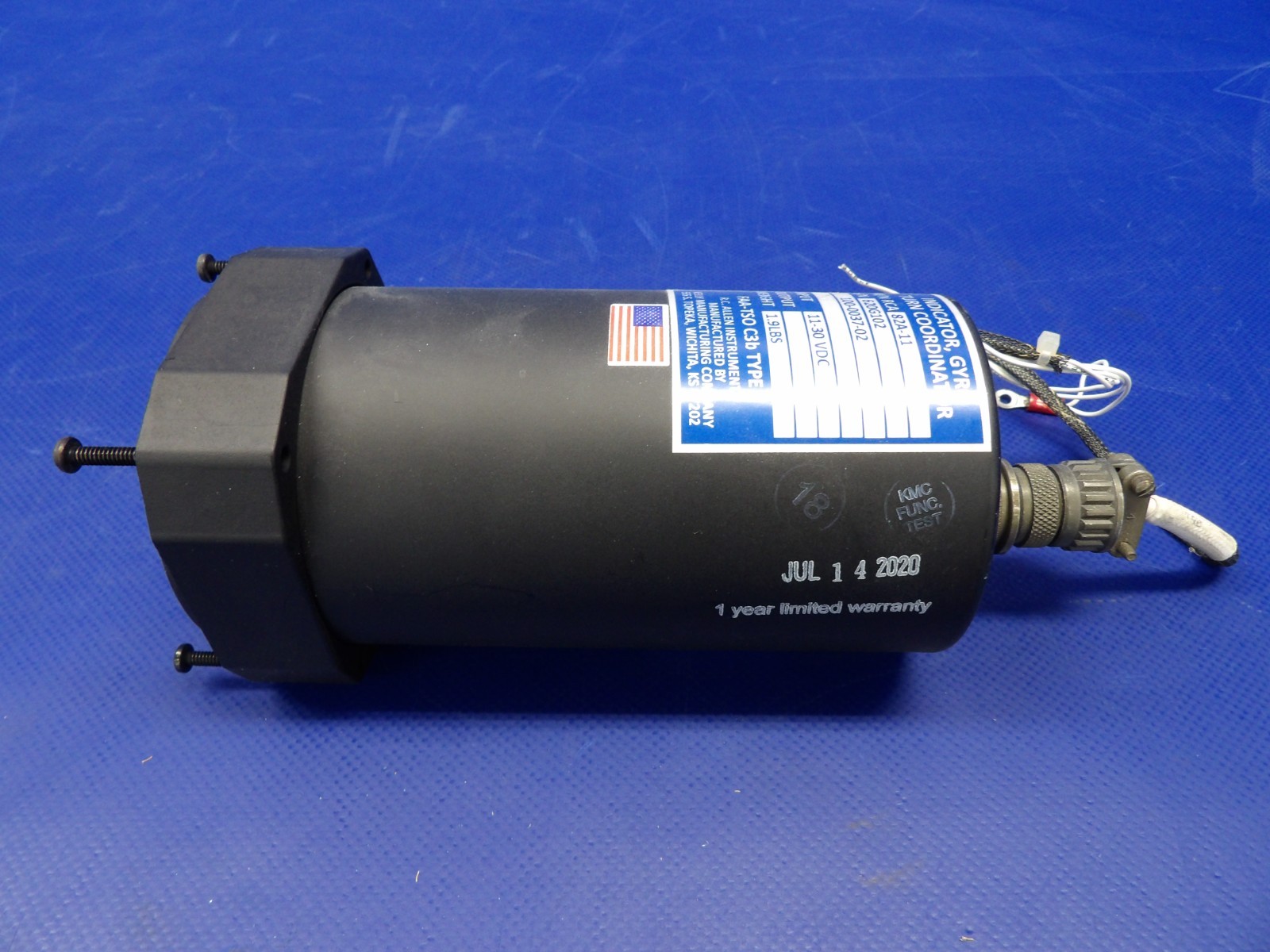 Diamond R.C. Allen Turn Coordinator 11-30V P/N RCA82A-11 TESTED (0626-1466)
