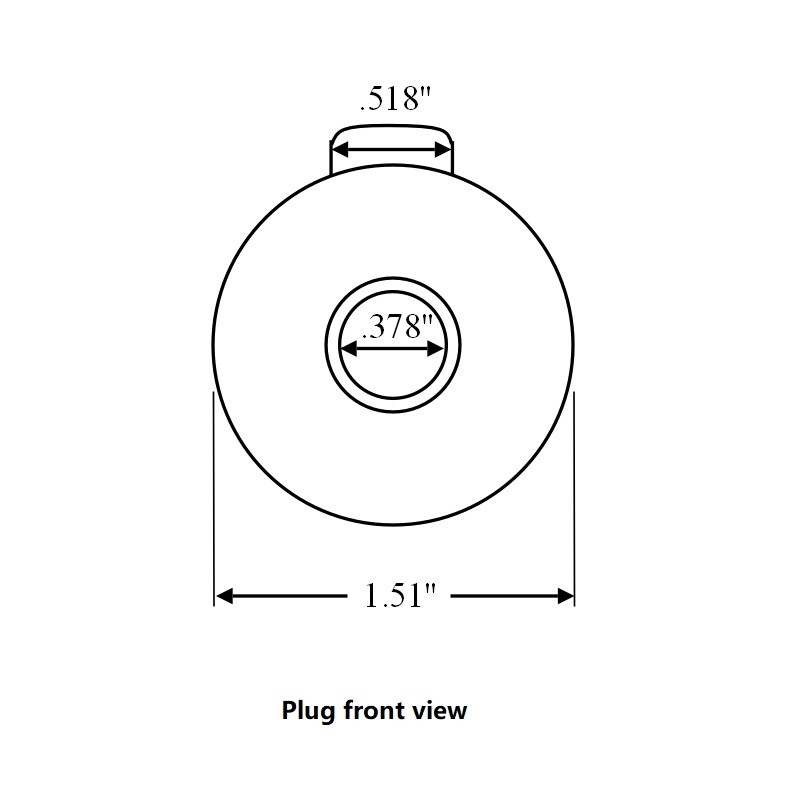 Aircraft Jumper Cable with Round 1-Pin Plug Piper Style Plug, 1 Gauge 25 Feet