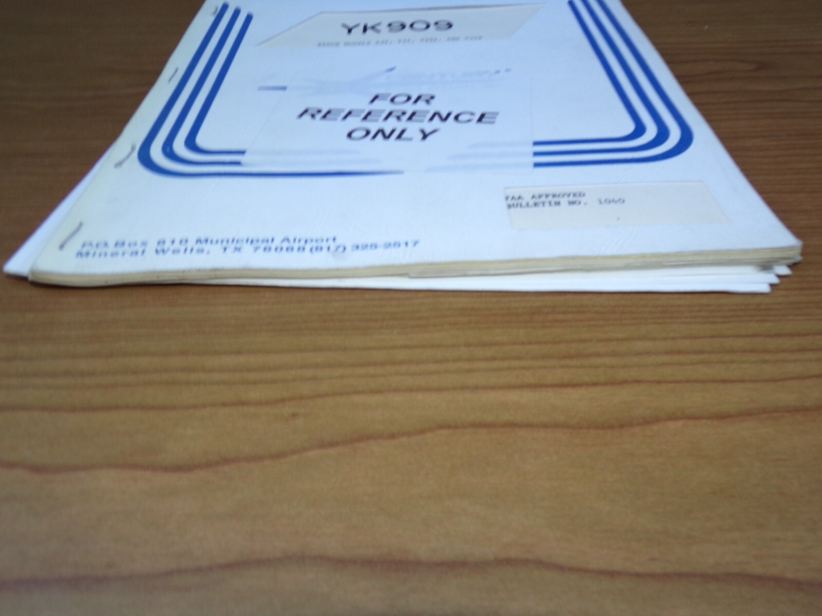 Century Flight Systems YK909 Manual Bulletin No 1040 (Beech Models S35, V35)