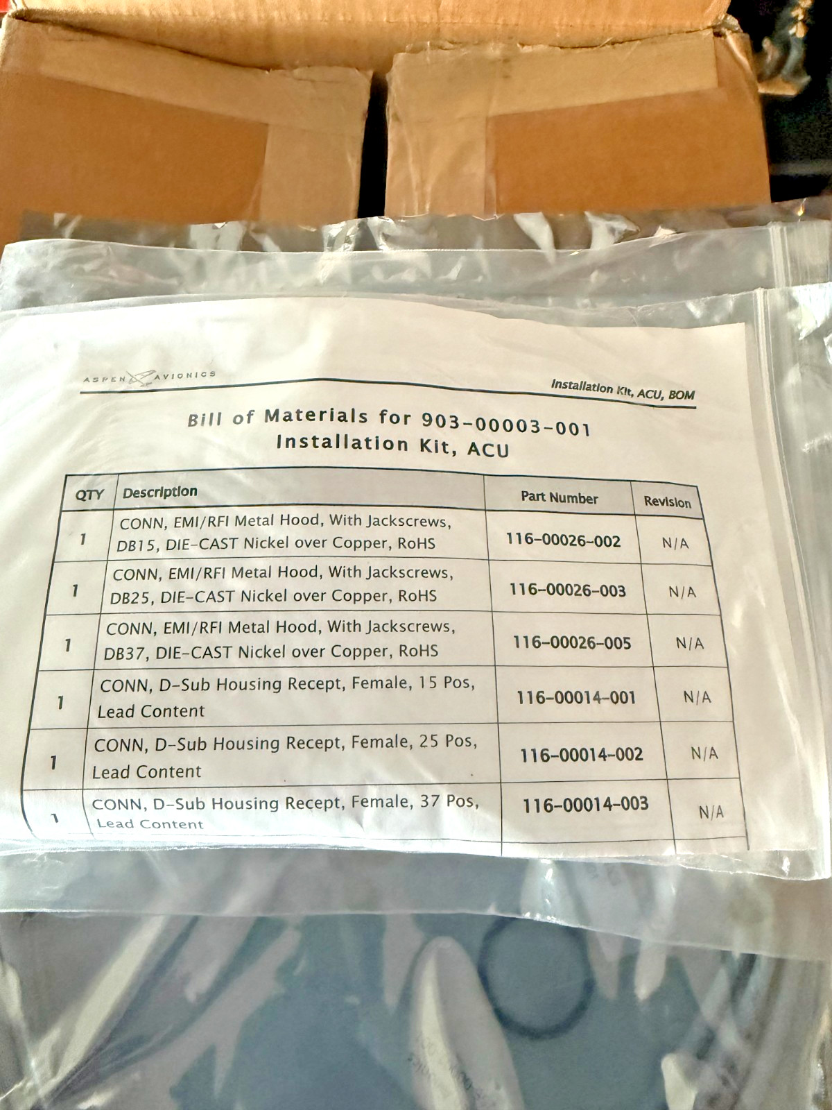 Aspen EFD1000 Pro PFD System (NEW) w/ Install Kit & 8130