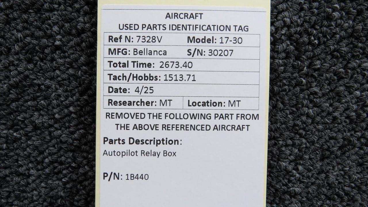 1B440 Bellanca 17-30 Autopilot Relay Box