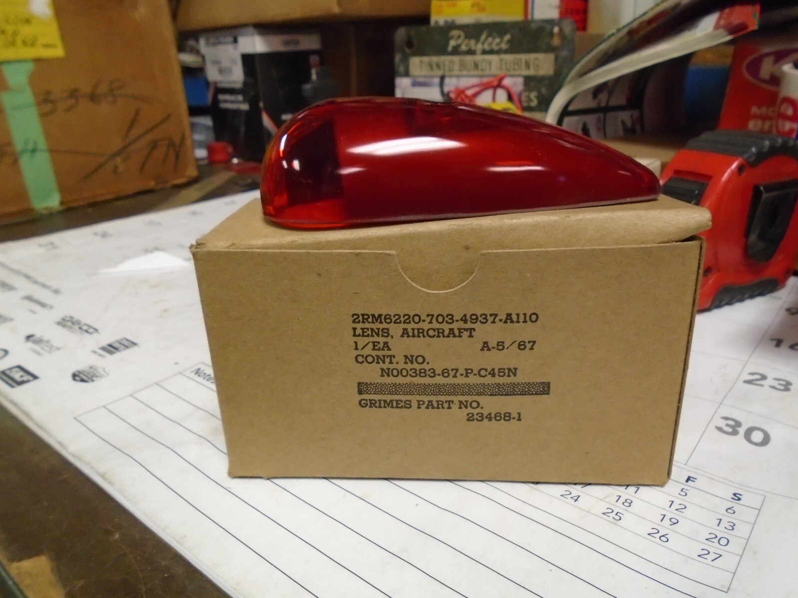 grimes aircraft nav lens red p/n 23468-1
