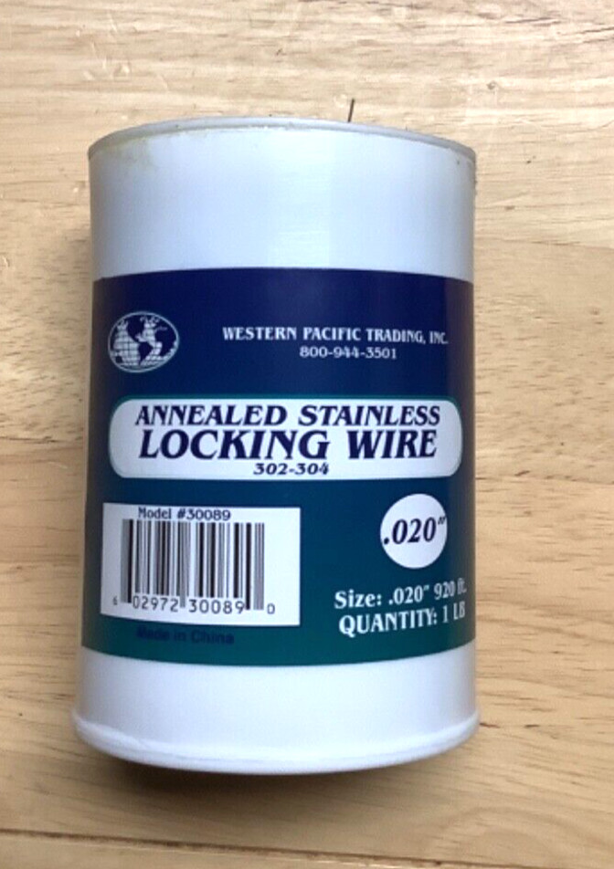 .020″ Stainless Steel Safety Lock Wire 302 – 304 Alloy Model #30089 1 Lb 920 ft