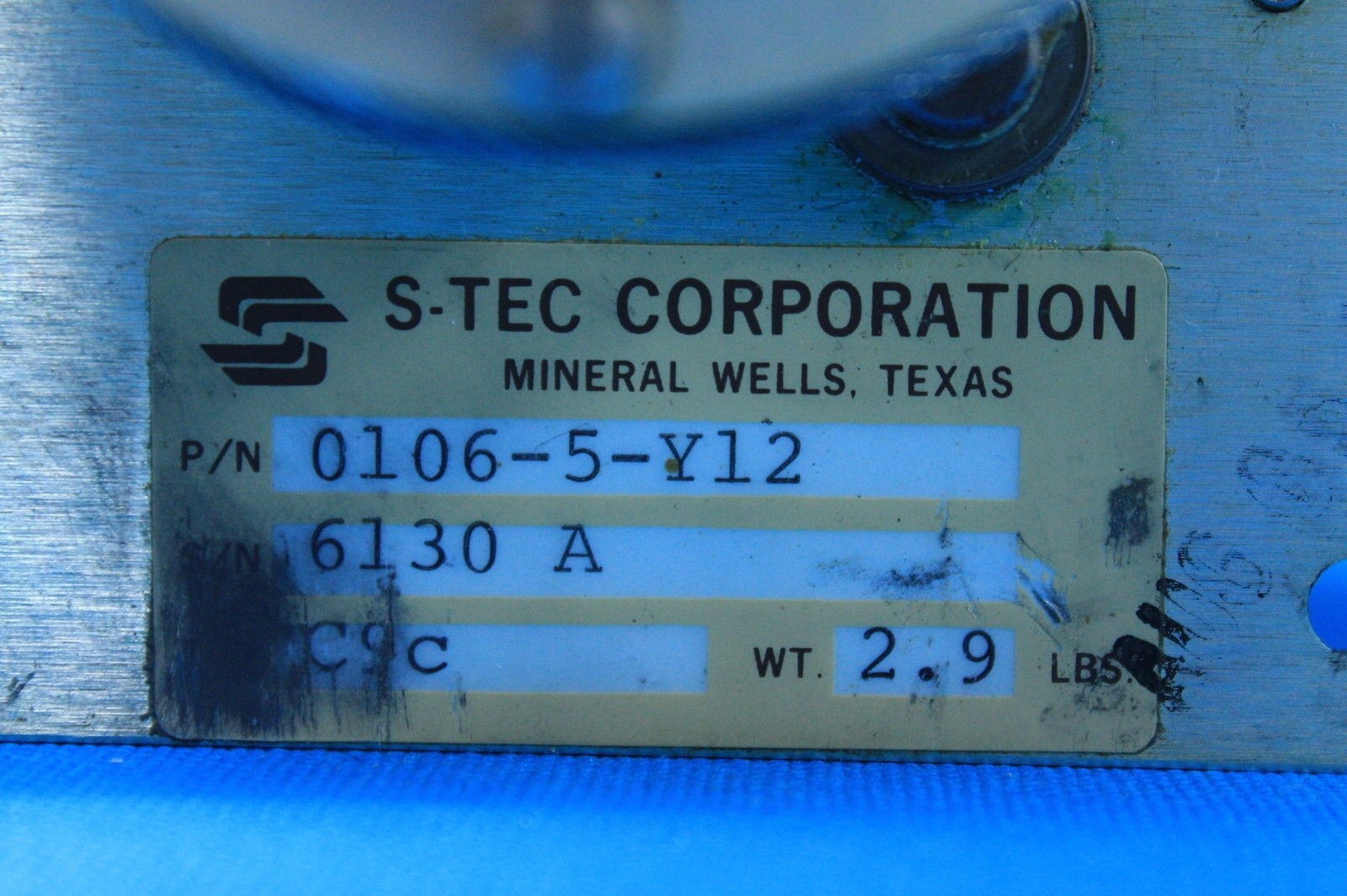 Used S-Tec Corporation AutoPilot Roll Servo Assembly P/N 0106-5-Y12 (17909)