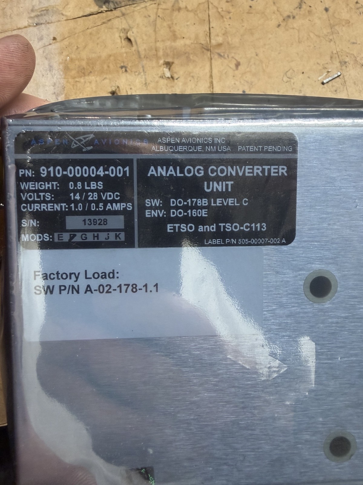 Aspen Avionics Analog Converter Unit PN 910-00004-001 NEW with INSTALLATION KIT