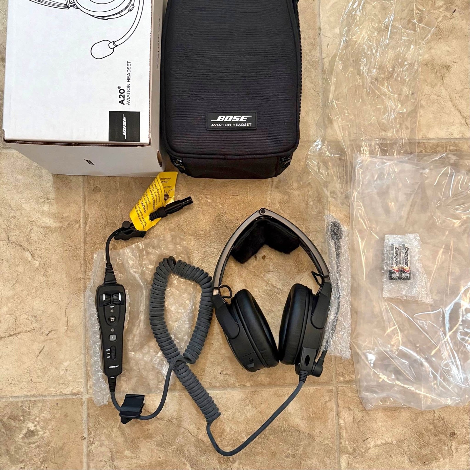 New Bose A20 ANR Aviation Headset w/ Single Lemo Plug, Bluetooth