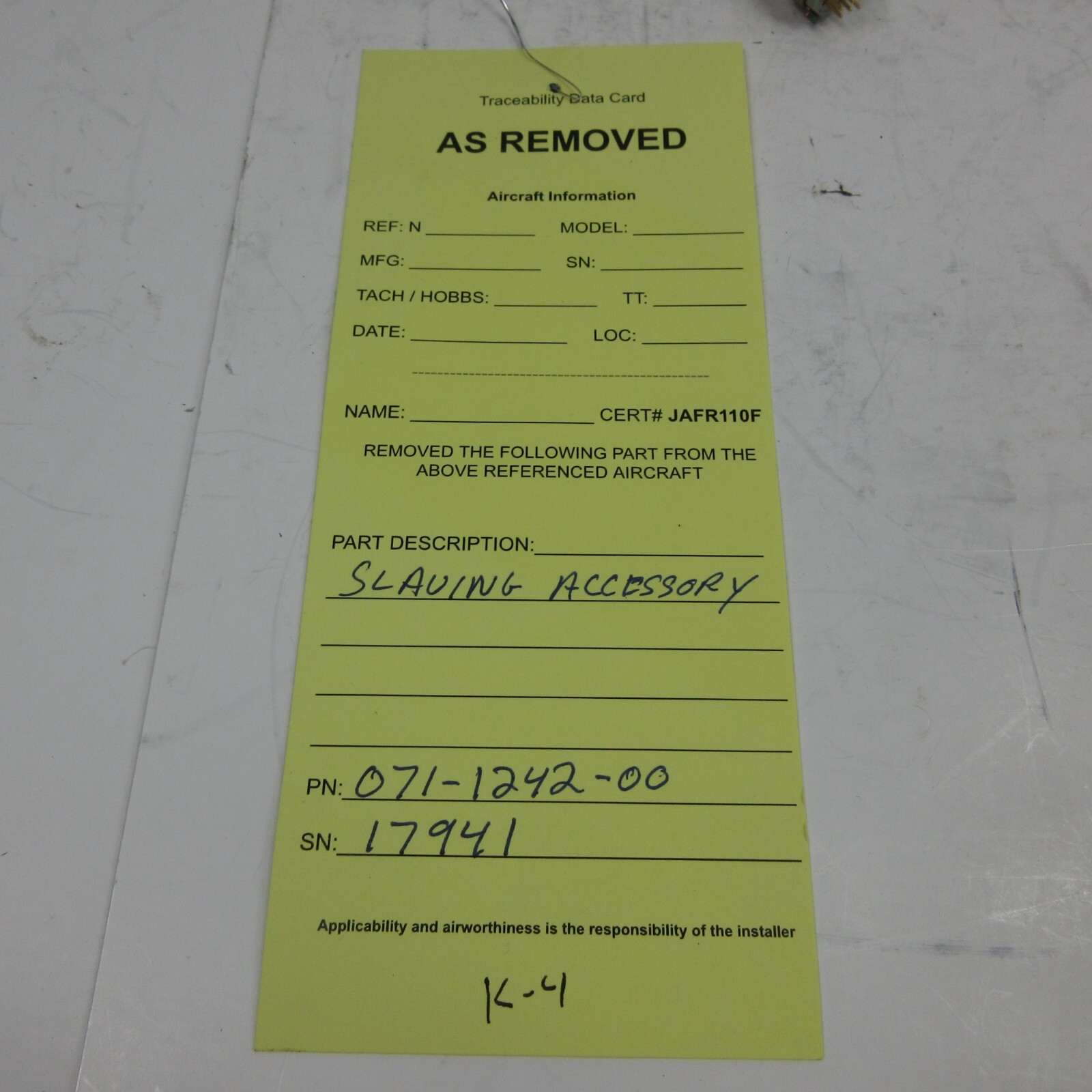 KA 51B Slaving Accessory Bendix King 071-1242-06