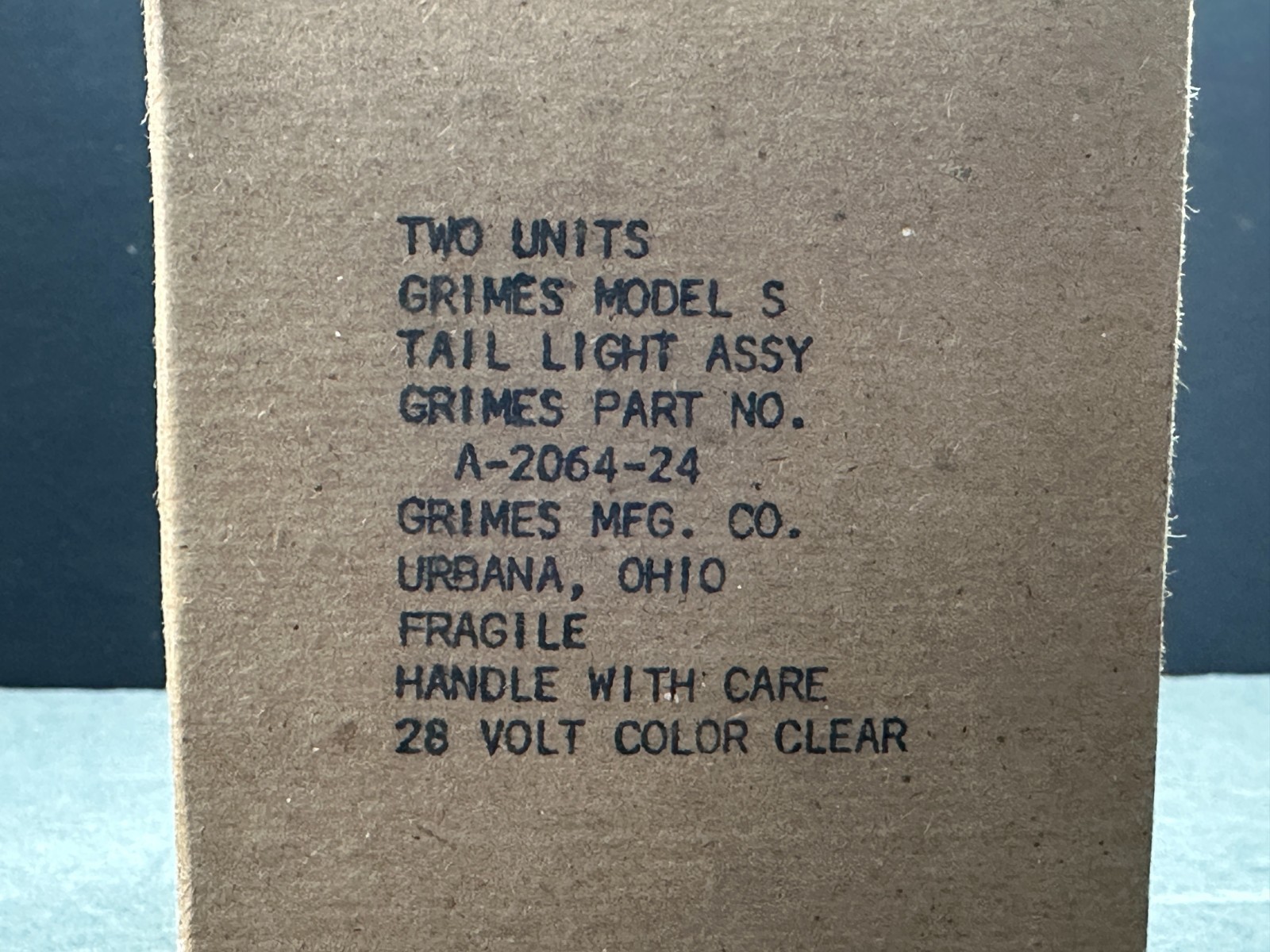 Grimes Model S Tail Light Assembly Lot of 2 Clear P/N A-2064-24 SA A2064-24 New