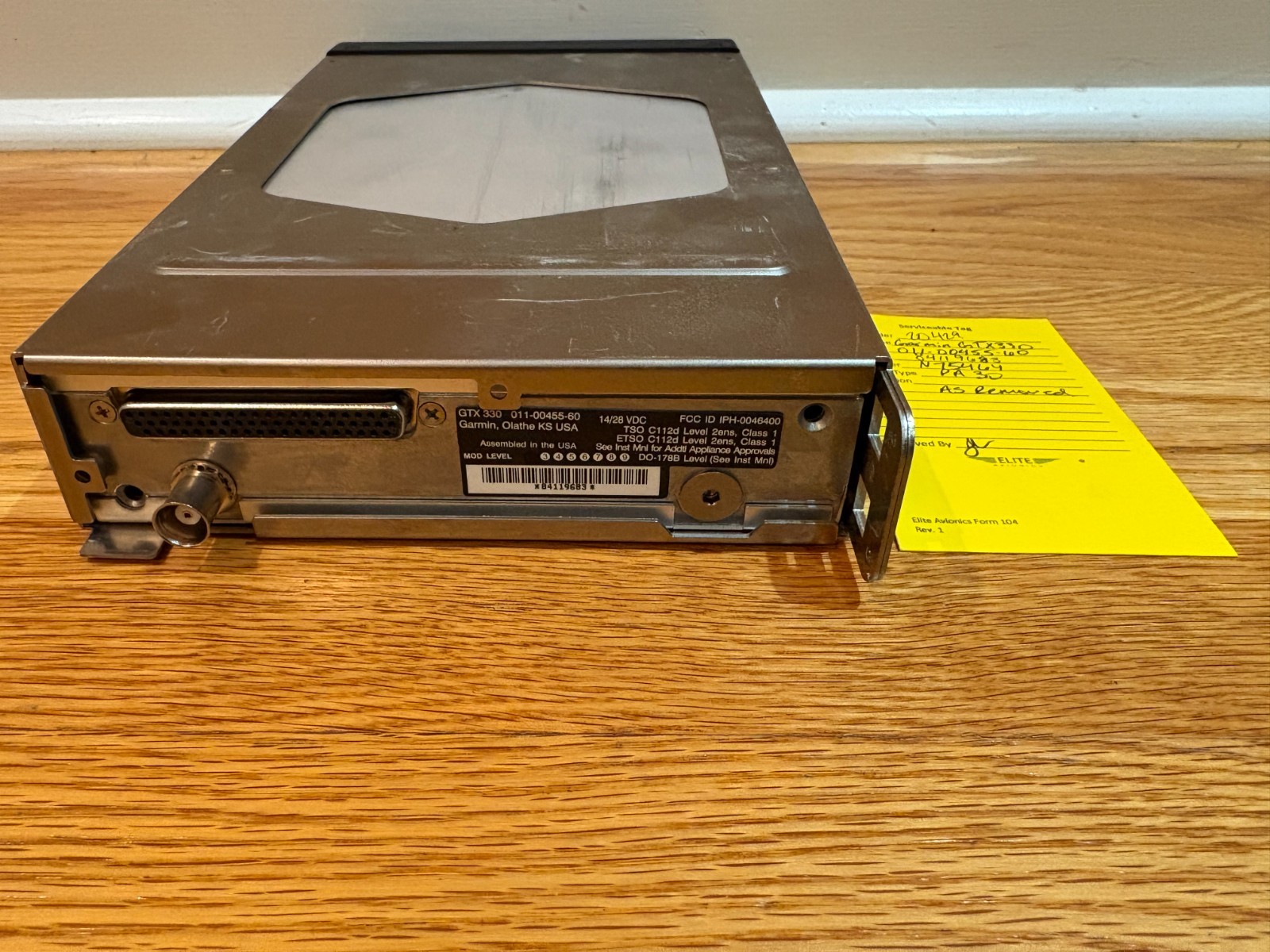 GARMIN GTX 330ES ADS-B TRANSPONDER PN 011-00455-60 with Yellow Tag