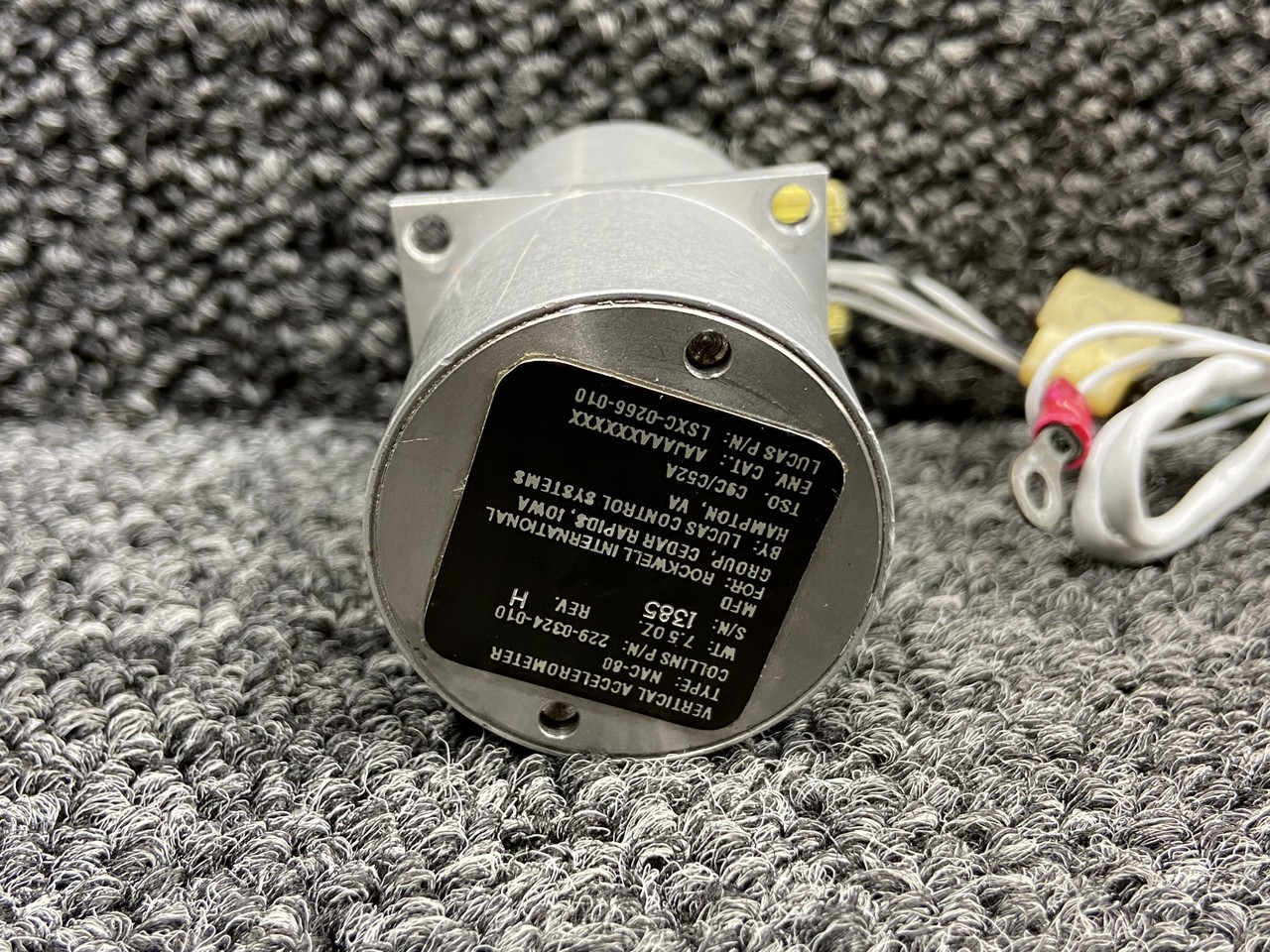 LSXC-0266-010 (Alt: 229-0324-010 Lucas NAC-80 Vertical Accelerometer Unit